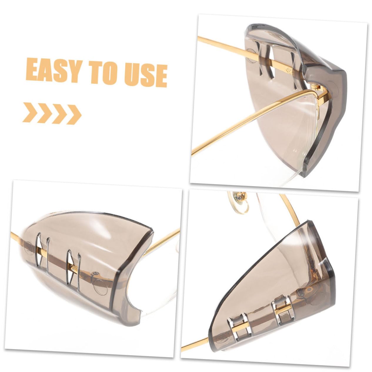 Healvian 6 Pairs Anti-Scratch Side Shields for Glasses | Protective Eyewear Accessories | Safety Glasses Side Protectors for Work, Sports & Outdoor Activities | Perfect for Construction, Cycling & DIY Projects