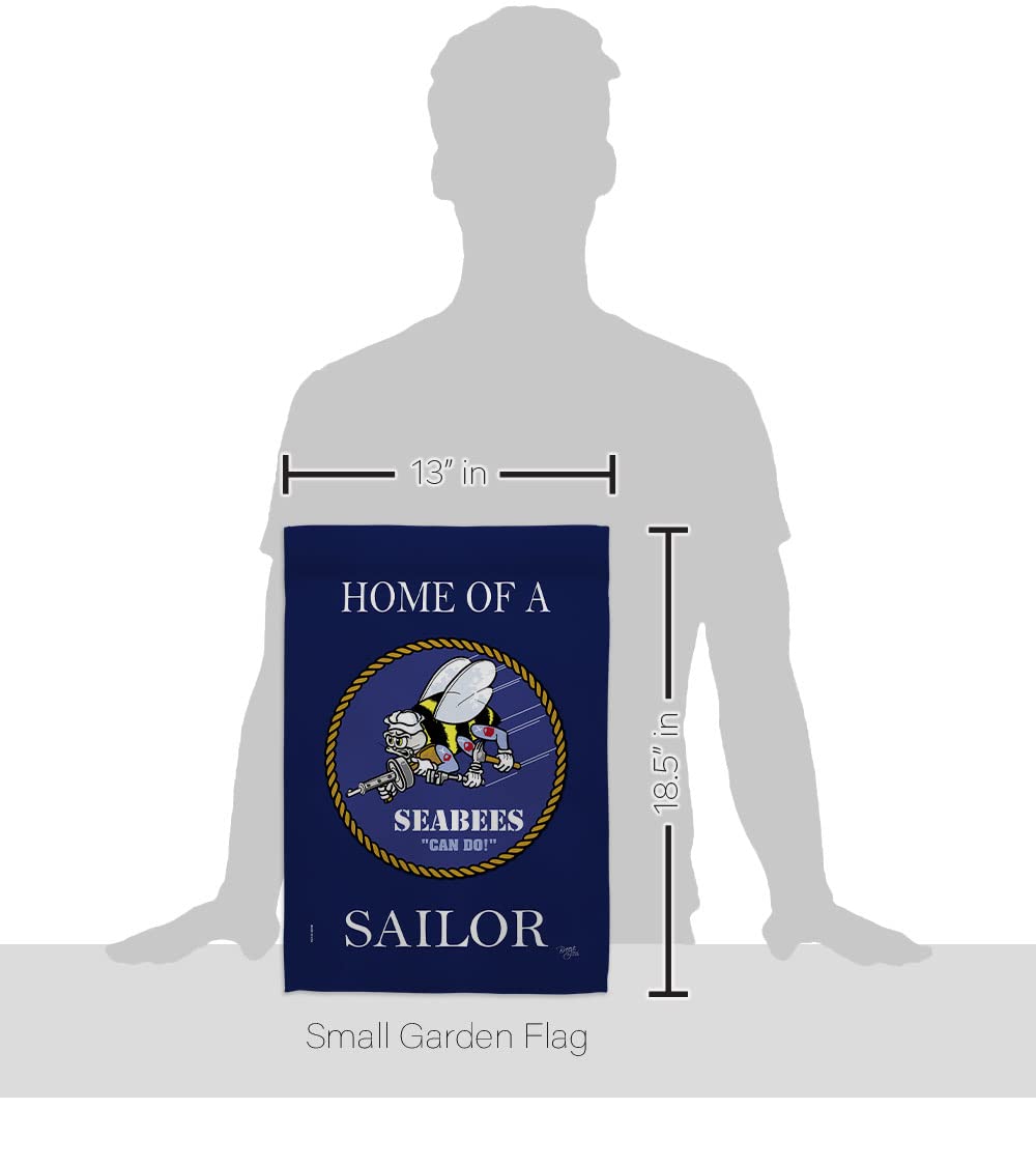 US Navy Seabee Garden Flag Set - Double-Sided Military Decor for Yard & Home