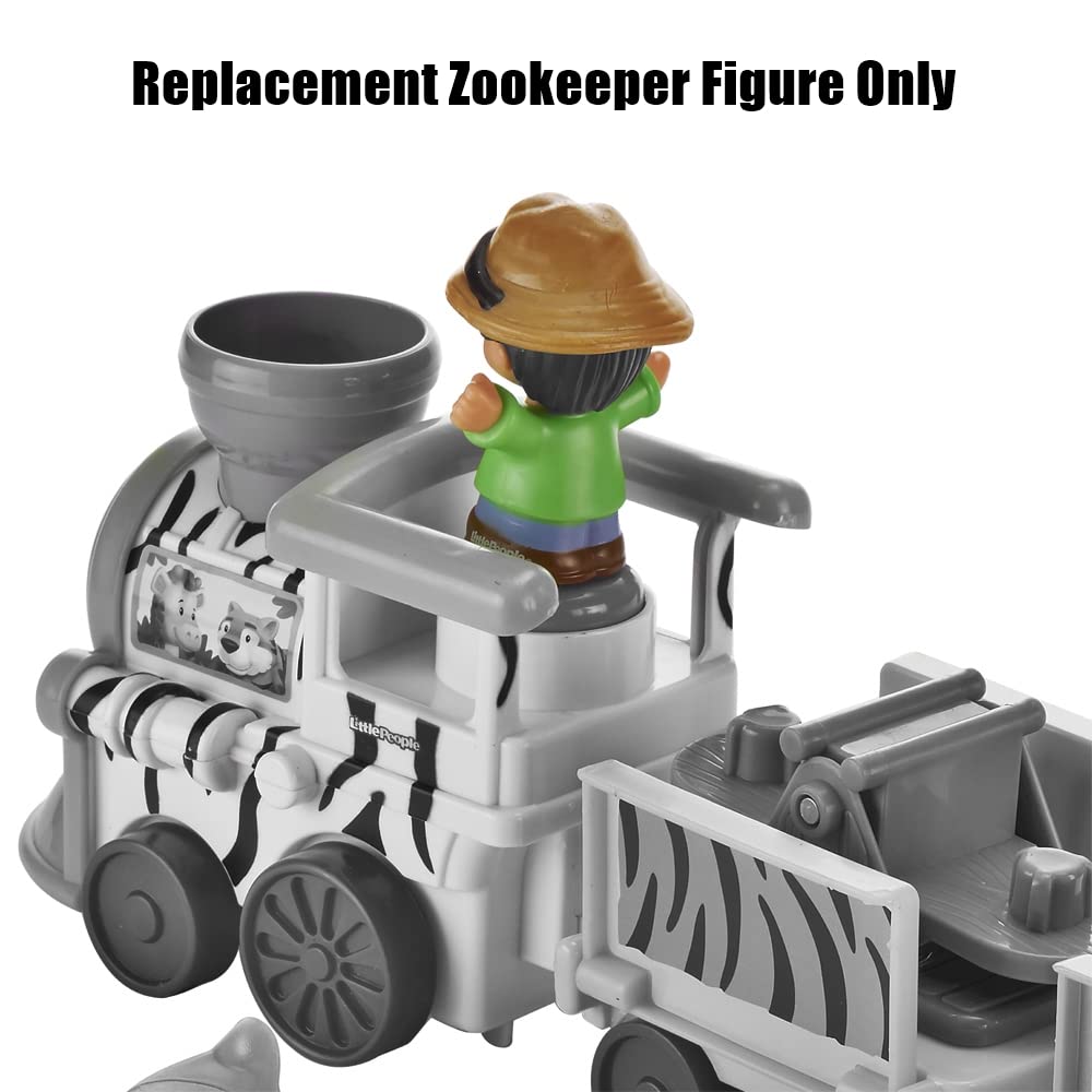 Fisher-Price Little People Musical Zoo Train Playset Replacement Part - Zookeeper Safari Guide Figure Jack (M0532) | Compatible with Fisher-Price Musical Zoo Train Toy Set | Perfect for Kids' Pretend Play & Safari Adventure Role-Playing