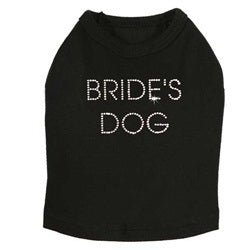 Sparkling Rhinestone Dog Tank Top for Bride - Elegant Pet Wedding Outfit in Multiple Colors - Perfect for Bridal Showers, Pet Weddings & Photo Shoots