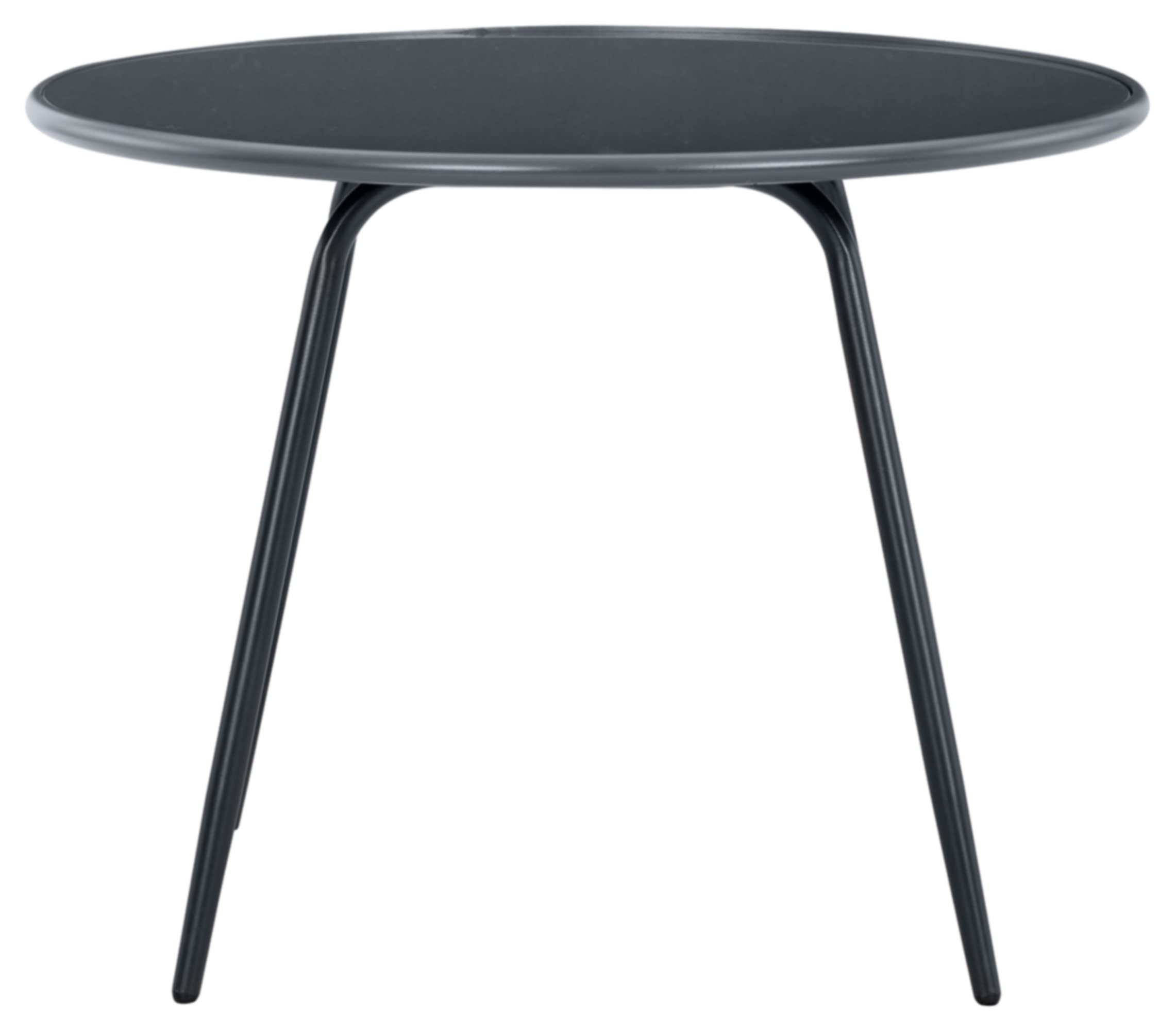 Signature Design by Ashley Outdoor Palm Bliss Round Patio Dining Table - Weather-Resistant Gray Rattan Furniture for Garden, Poolside & Backyard Dining