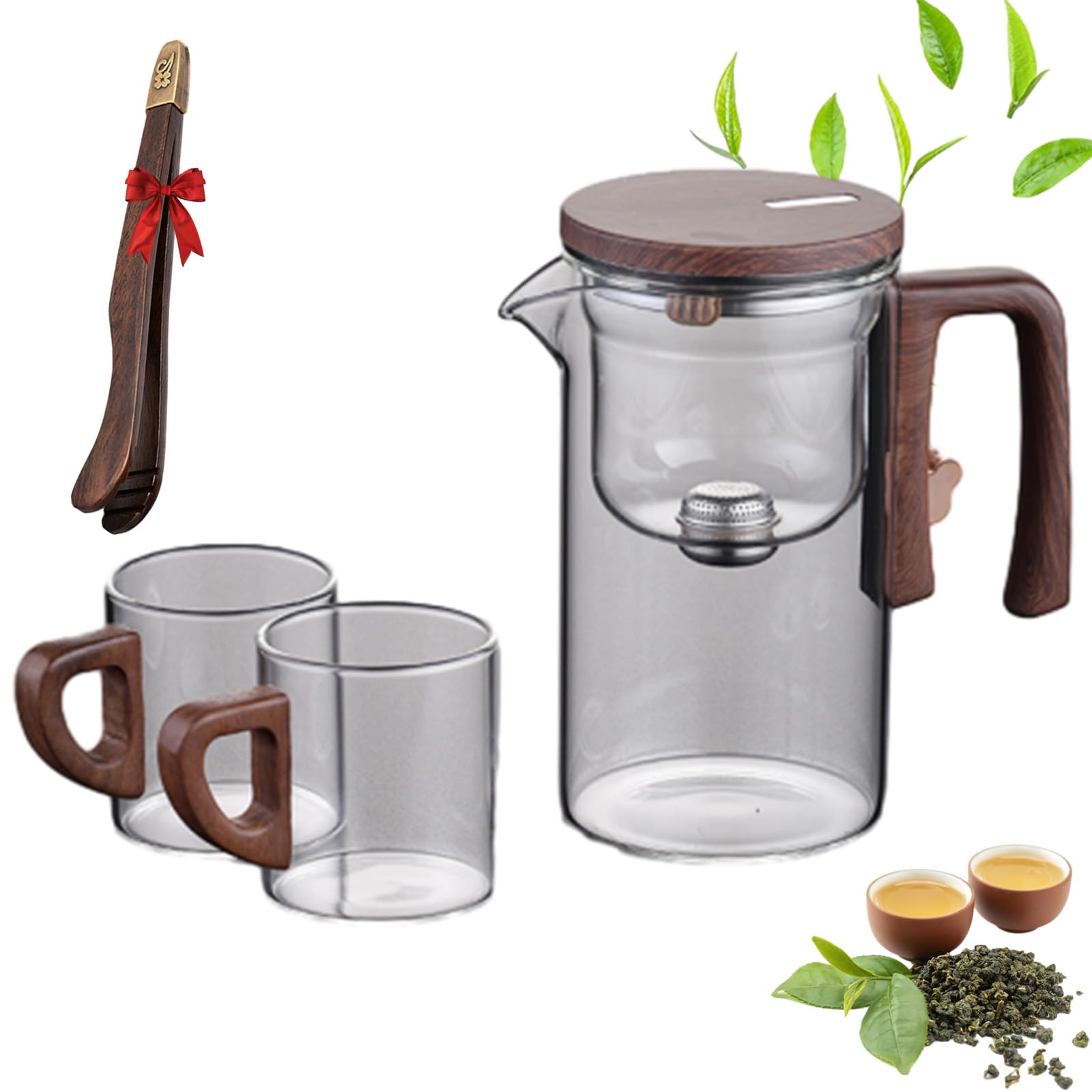 Zahra Magic Teapot - 720ml Enchanted Tea Infuser with 2 Cups - Handcrafted Artisan Witch Teapot for Herbal Tea & Witchcraft Rituals - Perfect for Tea Lovers, Wiccan Practitioners & Gift Giving