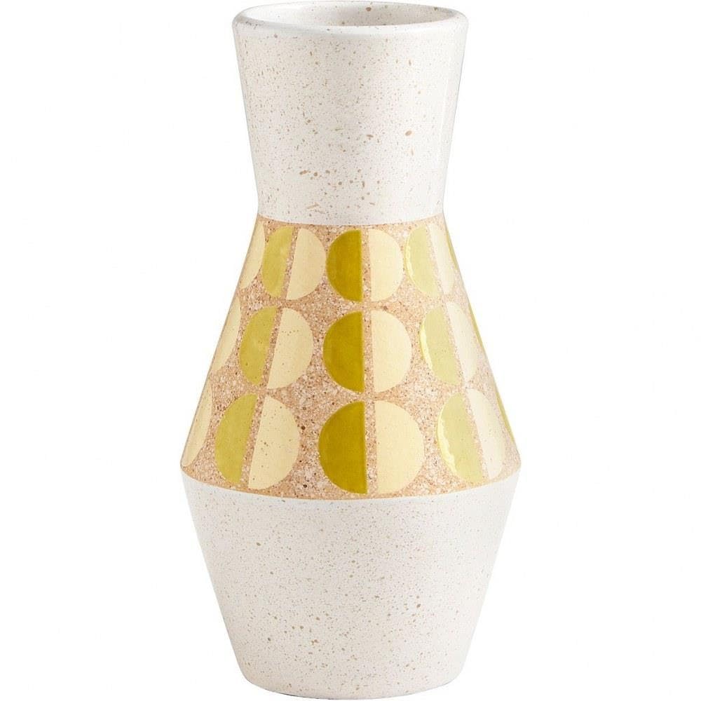 Ruins Vase - 7 Inches Wide x 14 Inches Tall - Modern Ceramic Home Decor for Living Room, Dining Table & Office Desk