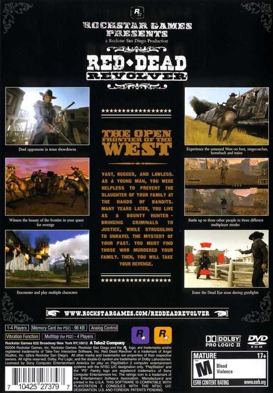 Red Dead Revolver - Classic Western Action Video Game for PS2 & PS4 | Cowboy Adventure, Gunfights & Open World Exploration - Perfect for Gaming Enthusiasts & Western Fans