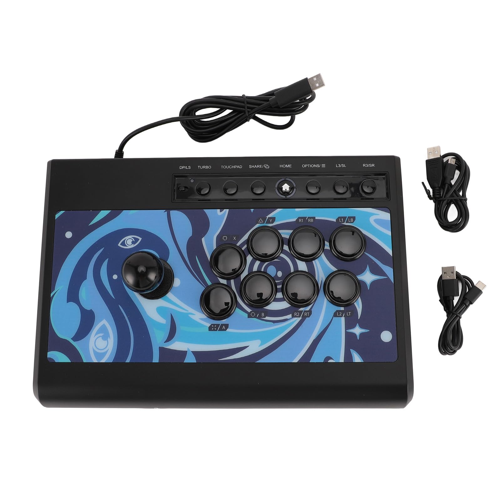 Best Fighting Stick Controller for PS3, Switch, PC & Mobile - USB Game Joystick with Multi-Functional Keys & Sound Effects | Perfect for Arcade Games, Fighting Tournaments & Home Entertainment