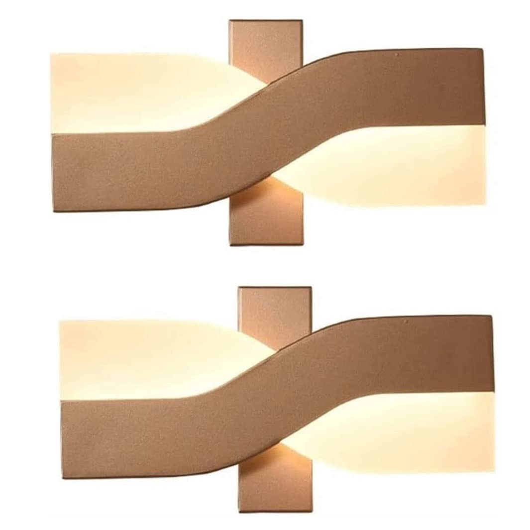 360° Rotating LED Wall Sconce Light - Modern Gold Aluminum Wall Lamp for Living Room, Bedroom, Hallway & Headboard Lighting - Dimmable Home Decor Lighting Fixture | Perfect for Ambient Lighting, Accent Wall Decor & Bedside Reading