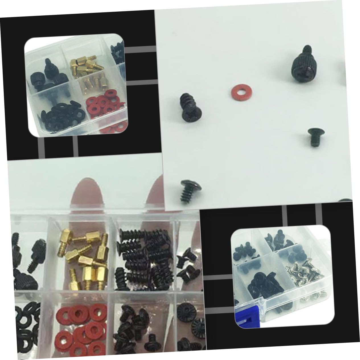 ULTECHNOVO 100-Piece Computer Case Screw Kit - M3/M4/M5 Screws, Standoffs & Motherboard Spacers for PC Building & Repair - Durable Stainless Steel & Brass Computer Chassis Hardware Accessories (Perfect for DIY PC Assembly, Upgrades & Electronics Maintenance)