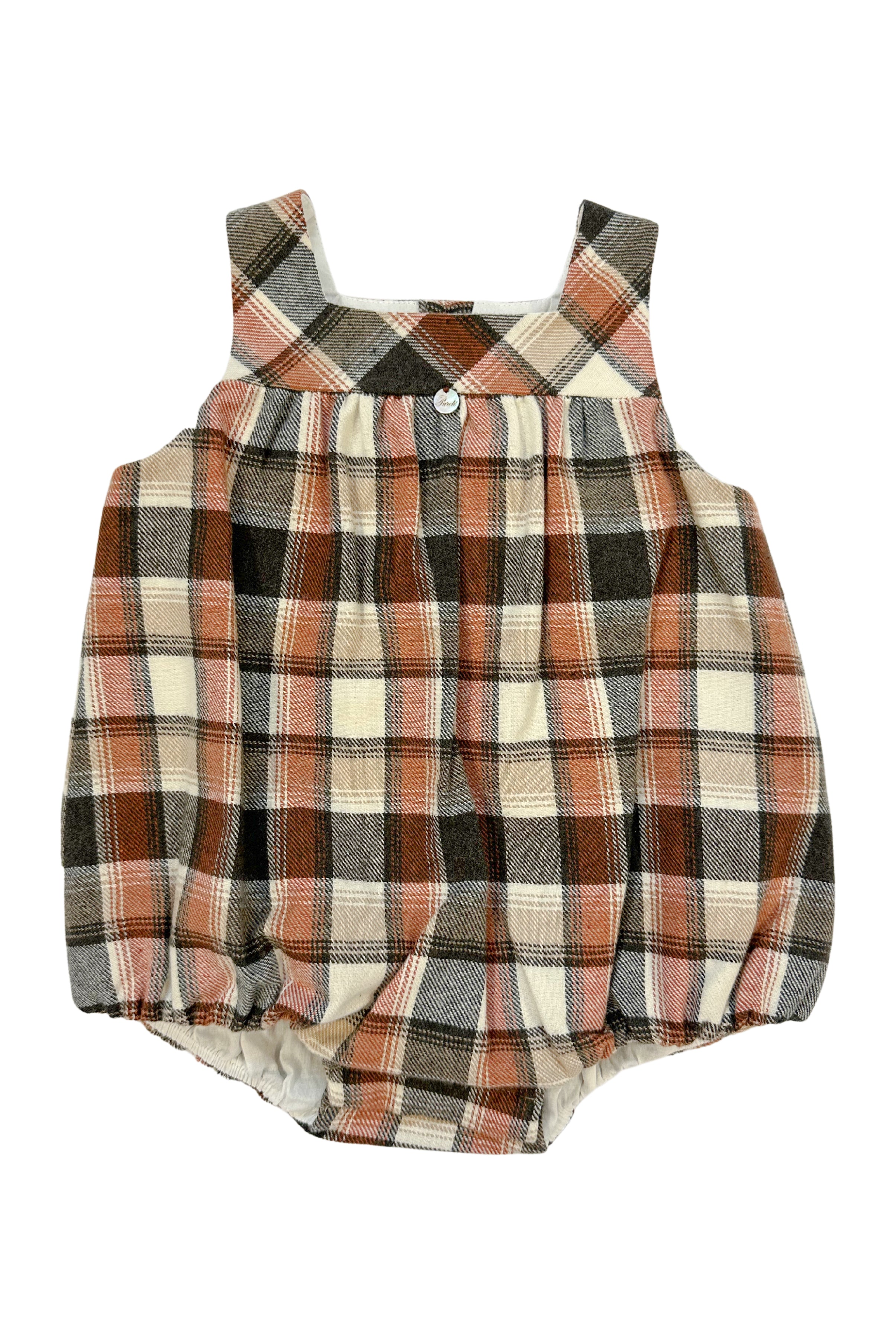 Holden Rust Tartan Romper - Stylish Baby Jumpsuit for Boys & Girls | Perfect for Family Photos, Holidays & Playtime