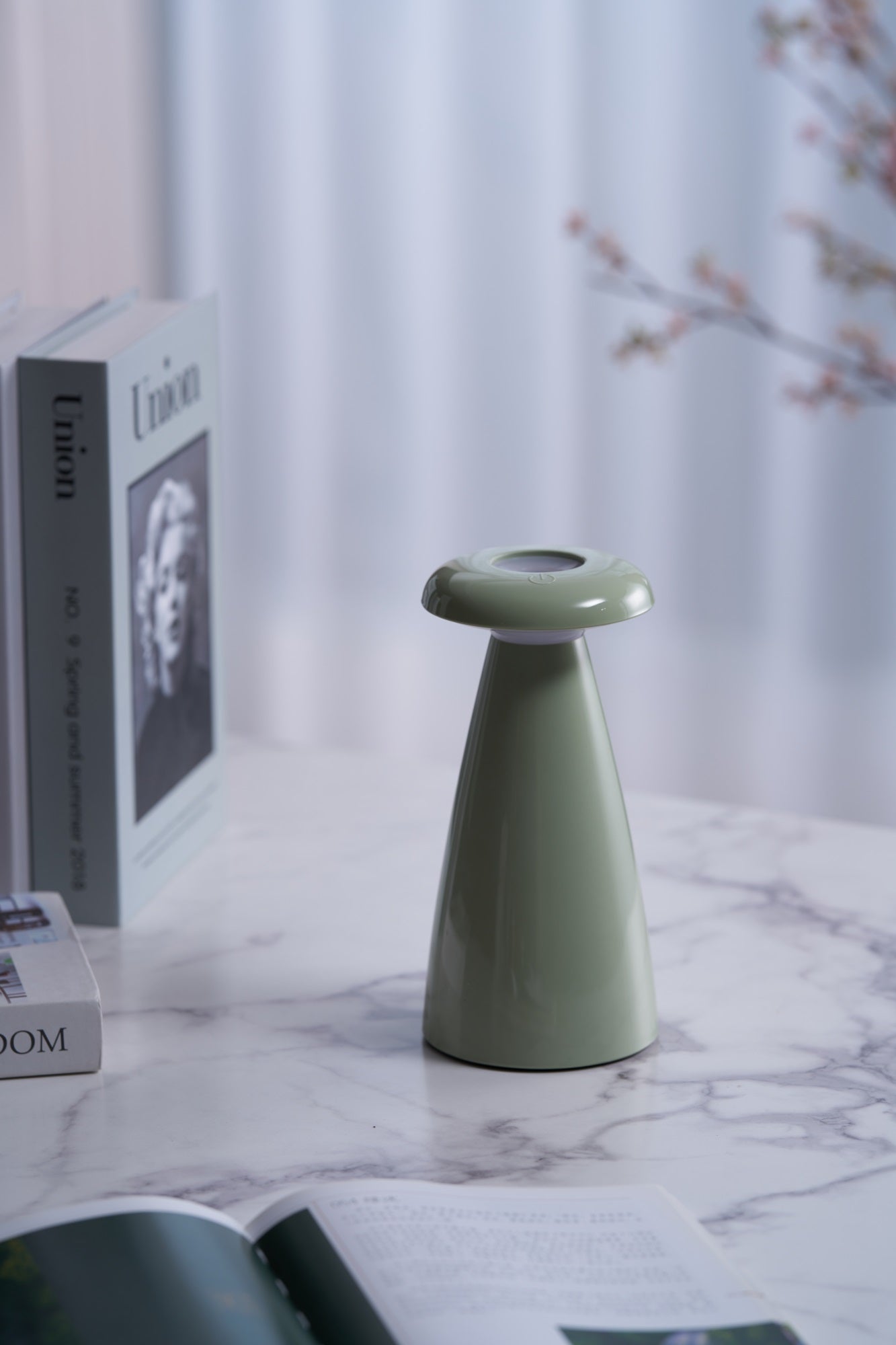 Noko Mushroom Rechargeable Table Lamp - USB-C LED Night Light for Bedroom, Nursery & Living Room - Dimmable Ambient Lighting for Reading & Relaxation