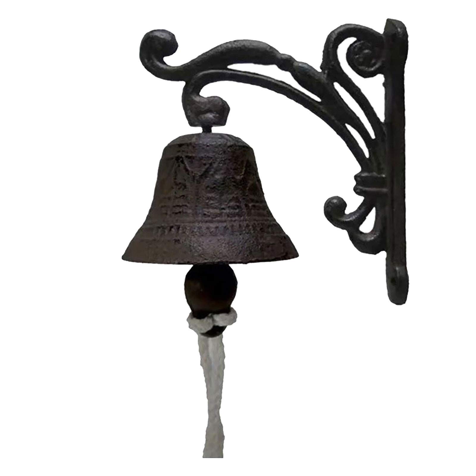 Vintage Iron Wall-Mounted Bird Bell - Solar-Powered Wind Chime & Garden Light for Outdoor Decor, Indoor Rustic Home Décor | Perfect for Patio, Porch, Yard & Farmhouse Style Decoration