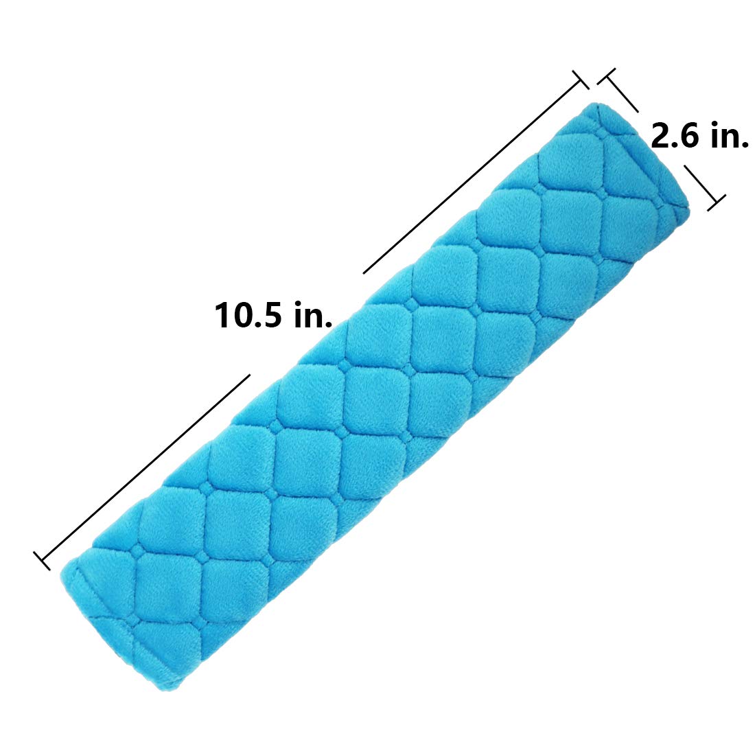Soft Car Seat Belt Cover Pad 2-Pack - Comfortable Safety Belt Shoulder Protector for Adults & Kids - Universal Fit for Vehicles, Backpacks, Laptop Bags (Blue) - Perfect for Long Drives, Commuting & Travel