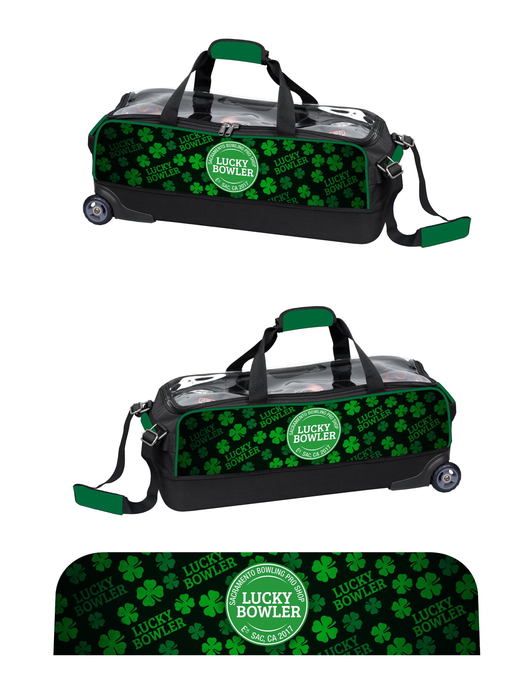 Lucky Bowler 3 Ball Roller Bowling Bag - Premium Bowling Accessories for Men & Women - Perfect for League Play, Tournaments & Practice Sessions