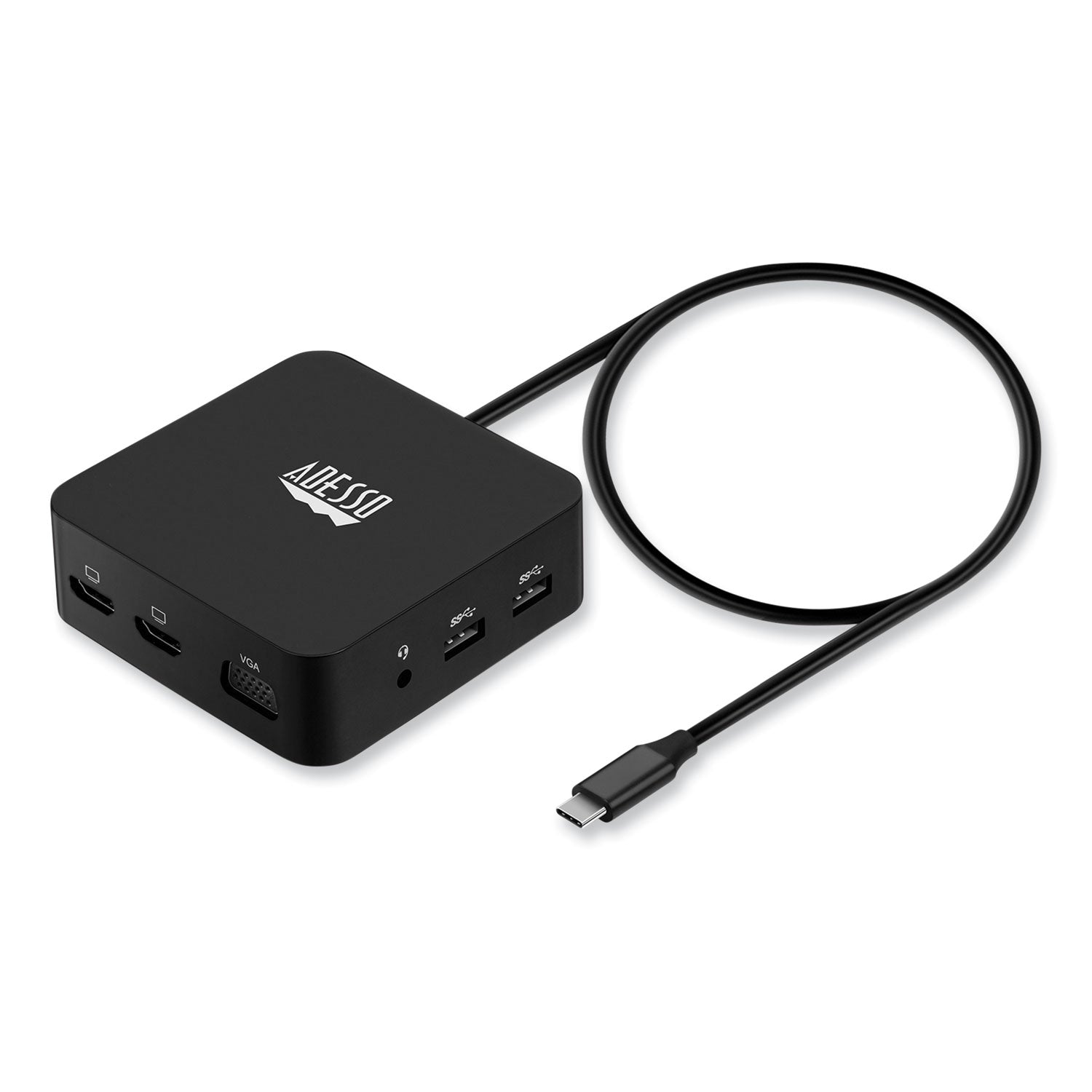 Adesso 11-in-1 USB C Docking Station with HDMI, Ethernet, USB Ports - TAA Compliant Multi-Port Hub for Laptop & MacBook - Perfect for Home Office, Remote Work & Business Travel (Black)