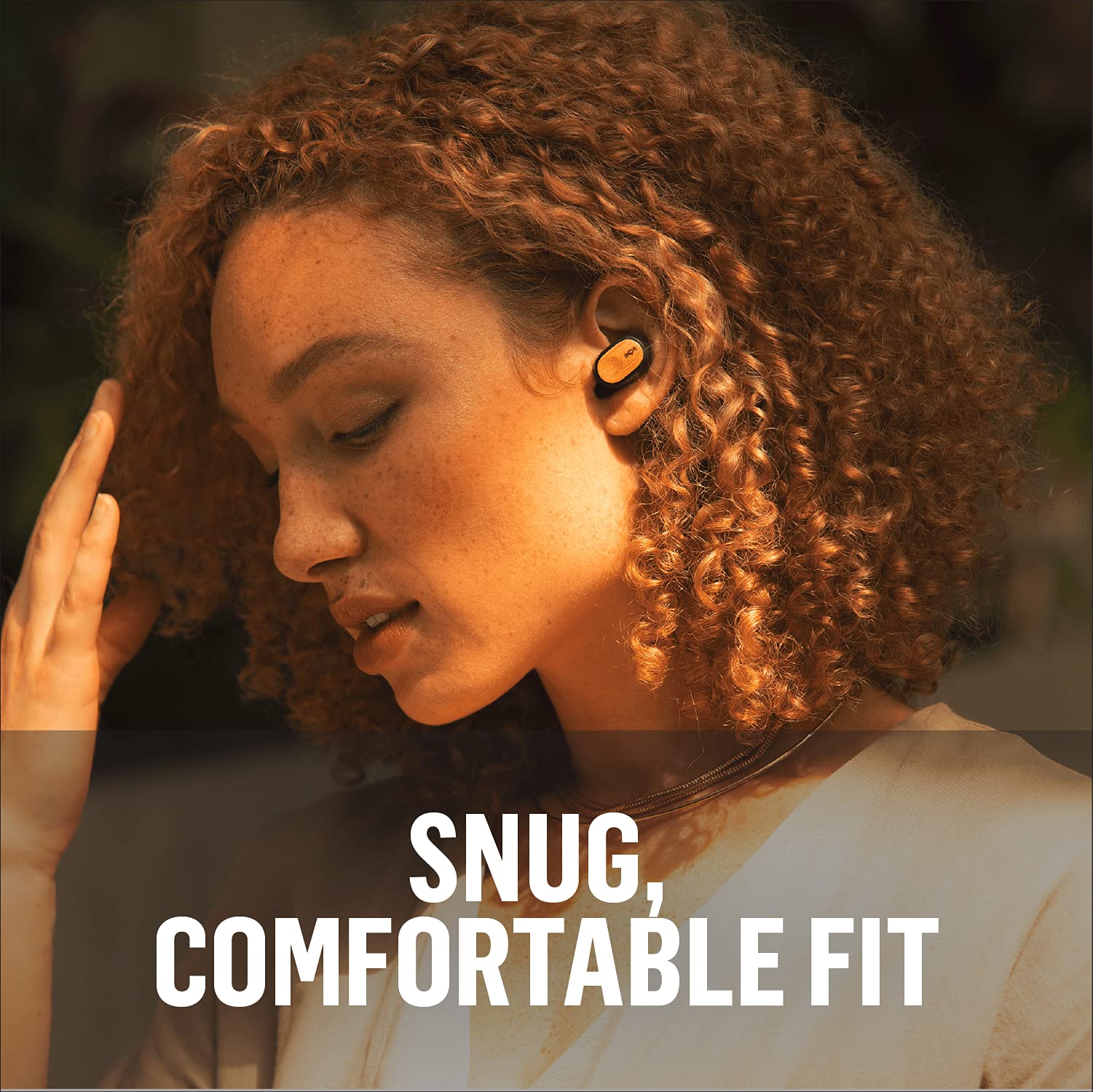 House of Marley Liberate Air True Wireless Earbuds with Mic - Bluetooth 5.0 Headphones, 32H Playtime, Sustainable Bamboo & Recycled Materials - Perfect for Gym, Running, Travel & Work Calls