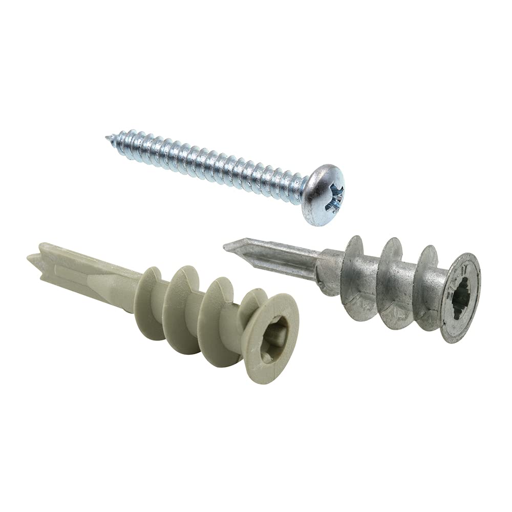 Prime-Line MP10781 #8 Heavy Duty Zip-It Wall Anchors - Zinc & Nylon Construction (Single Pack) - Perfect for Hanging Shelves, Mirrors & Home Decor Securely