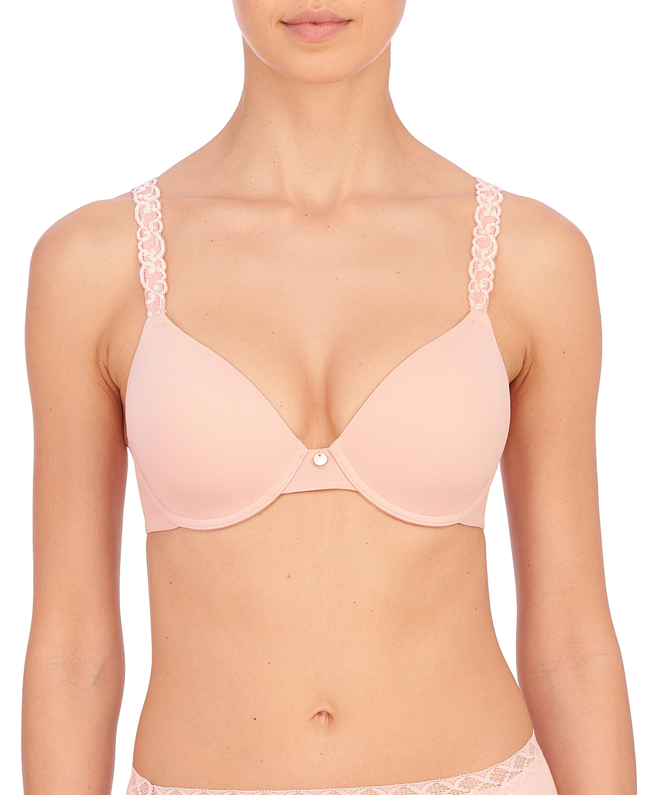 Natori Women's Pure Luxe Custom Coverage Contour Bra - Comfortable Underwire Support for Everyday Wear | Perfect for Work, Travel & Special Occasions