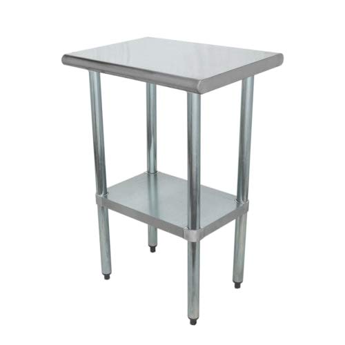 Stainless Steel Commercial Food Prep Table 18x24 Inches - Heavy Duty Kitchen Workstation for Restaurants, Catering & Food Processing
