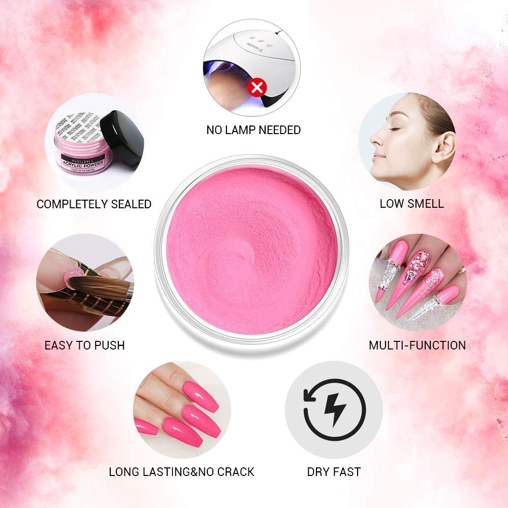 Modelones Acrylic Powder for Nails - 10g #11 French Manicure Kit with Nail Art System | Professional & Beginner Friendly Acrylic Nail Powder | Perfect for Salon, Home DIY & Nail Extensions