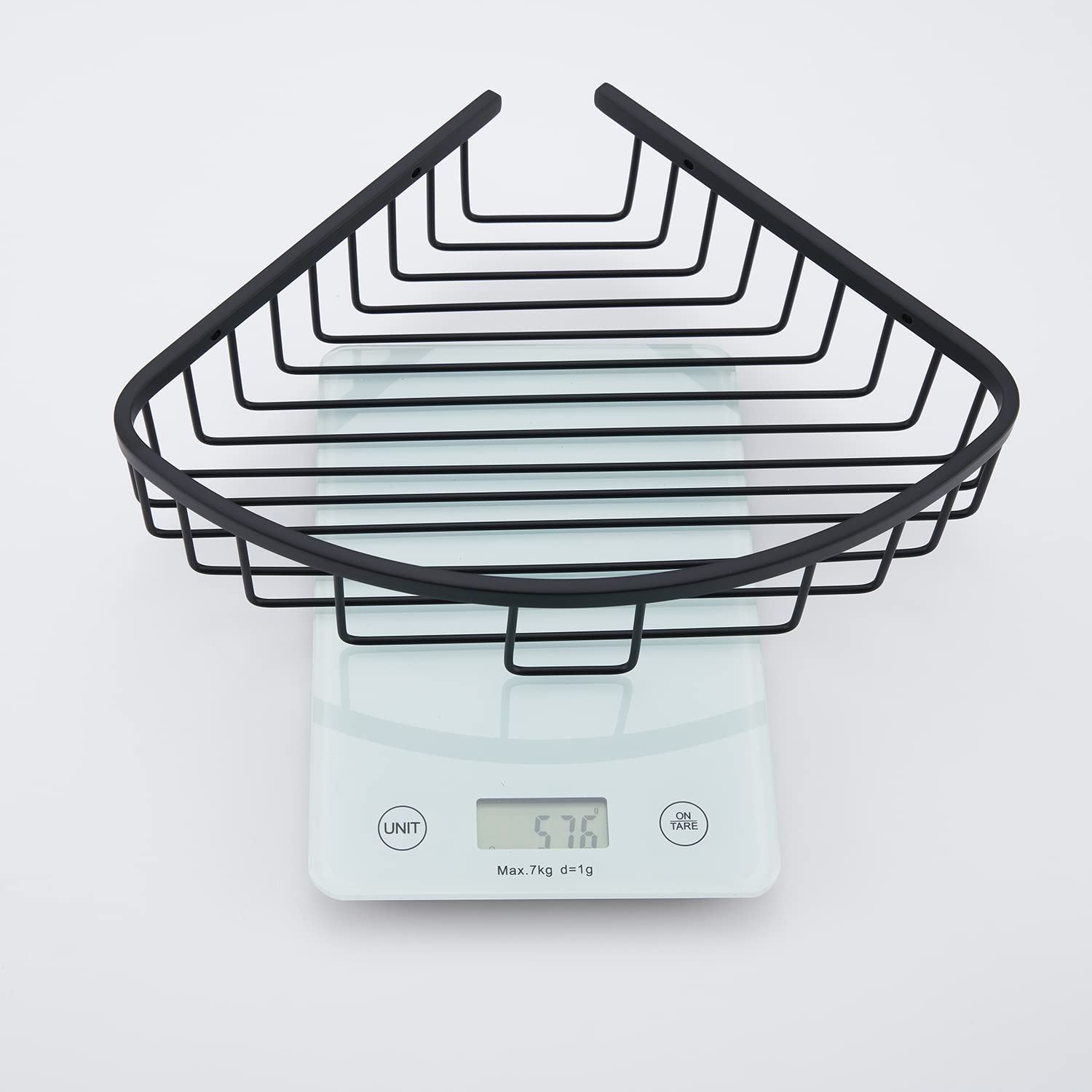 Stainless Steel Corner Shower Caddy - Rust-Proof Bathroom Organizer with Hollow Design | Wall Mounted Shampoo Holder & Storage Shelf for Shower Essentials | Matte Black Finish for Modern Bathrooms