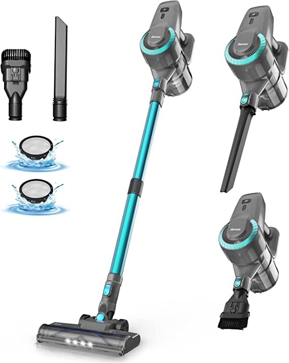 DEVOAC N300 Cordless Vacuum - 6-in-1 Lightweight Stick for Hard Floors & Carpets | Pet Hair Cleaning | Home Use