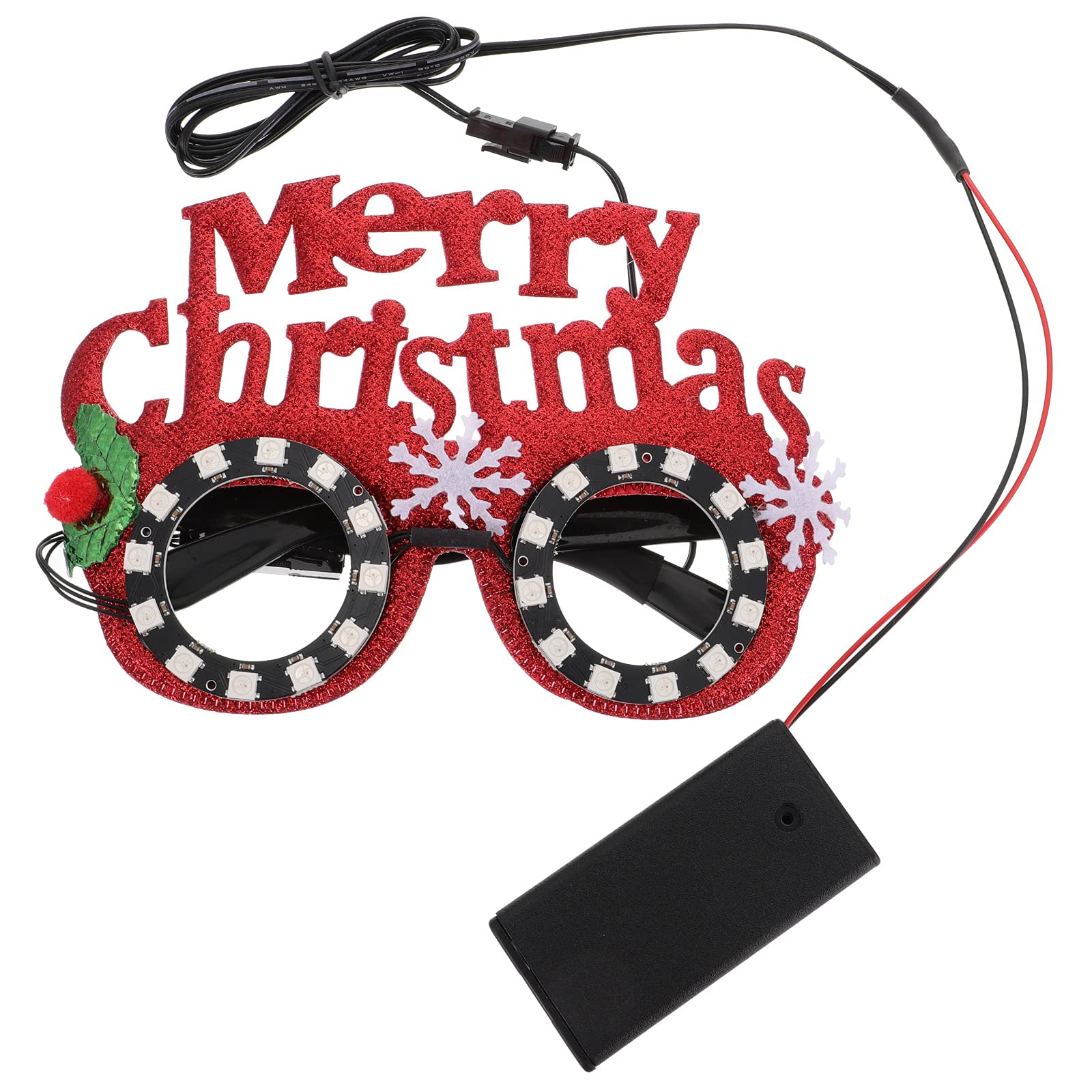 Festive Christmas Sunglasses - Fun Holiday Party Props & Costume Eyeglasses for Xmas Celebrations - Perfect as Gifts, Home, Wall & Room Decor - Great for Christmas Parties, Family Gatherings & Holiday Photos