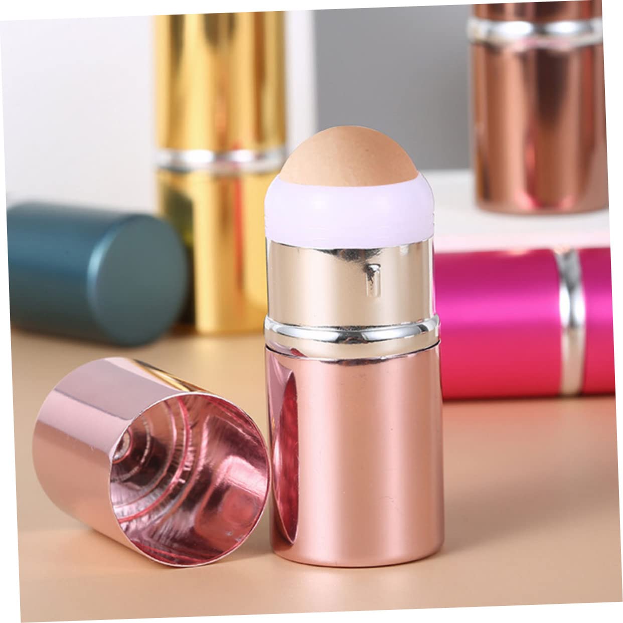 Oil Control Facial Massager - Volcanic Stone Roller for Oily Skin, Face Massage Tool & Oil Absorbing Stick - Home & Travel Skin Care for Acne & Blackhead Removal