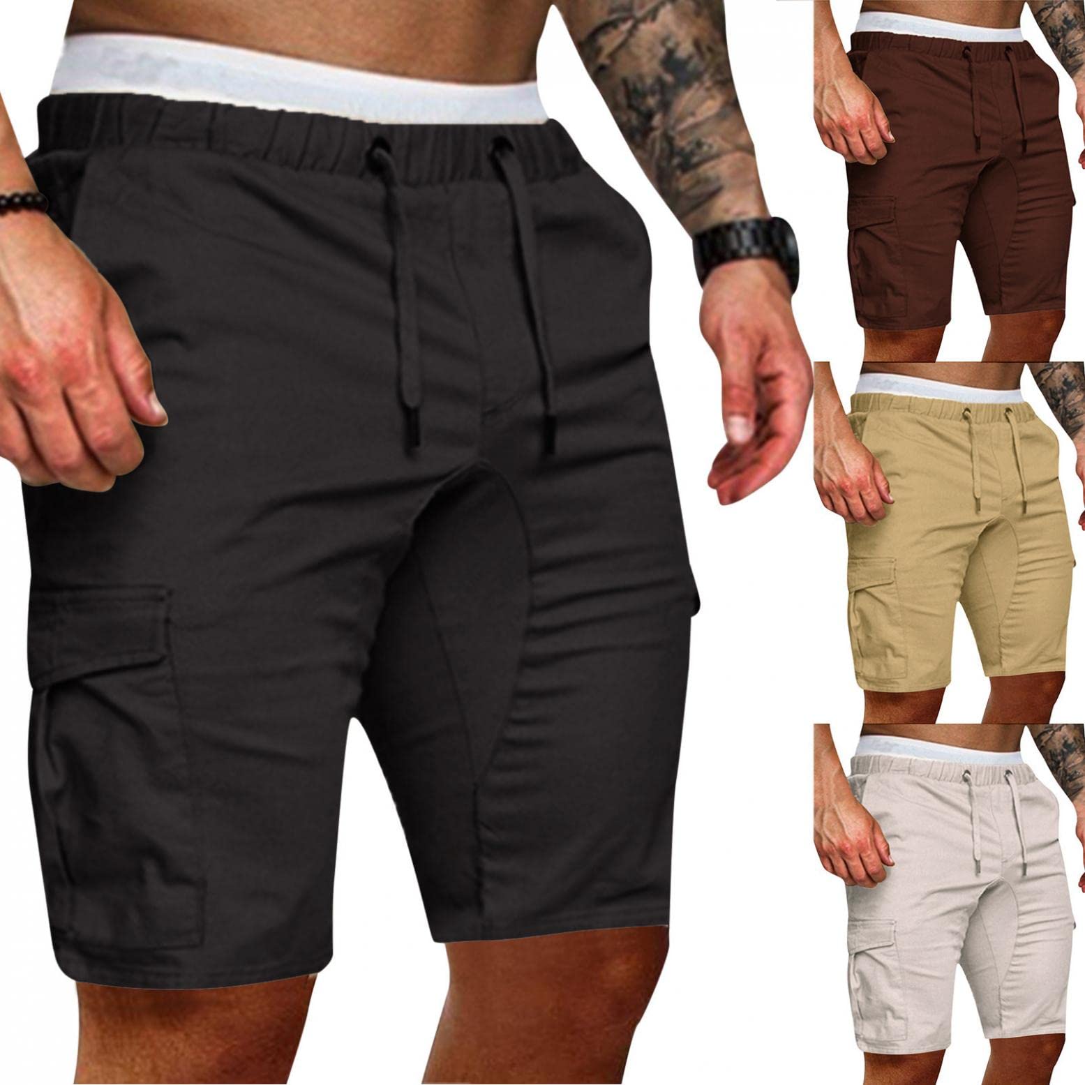 Men's Stretch Casual Shorts - Quick-Dry Fishing & Running Shorts with Tactical Pockets | Perfect for Outdoor Activities, Hiking, and Gym Workouts