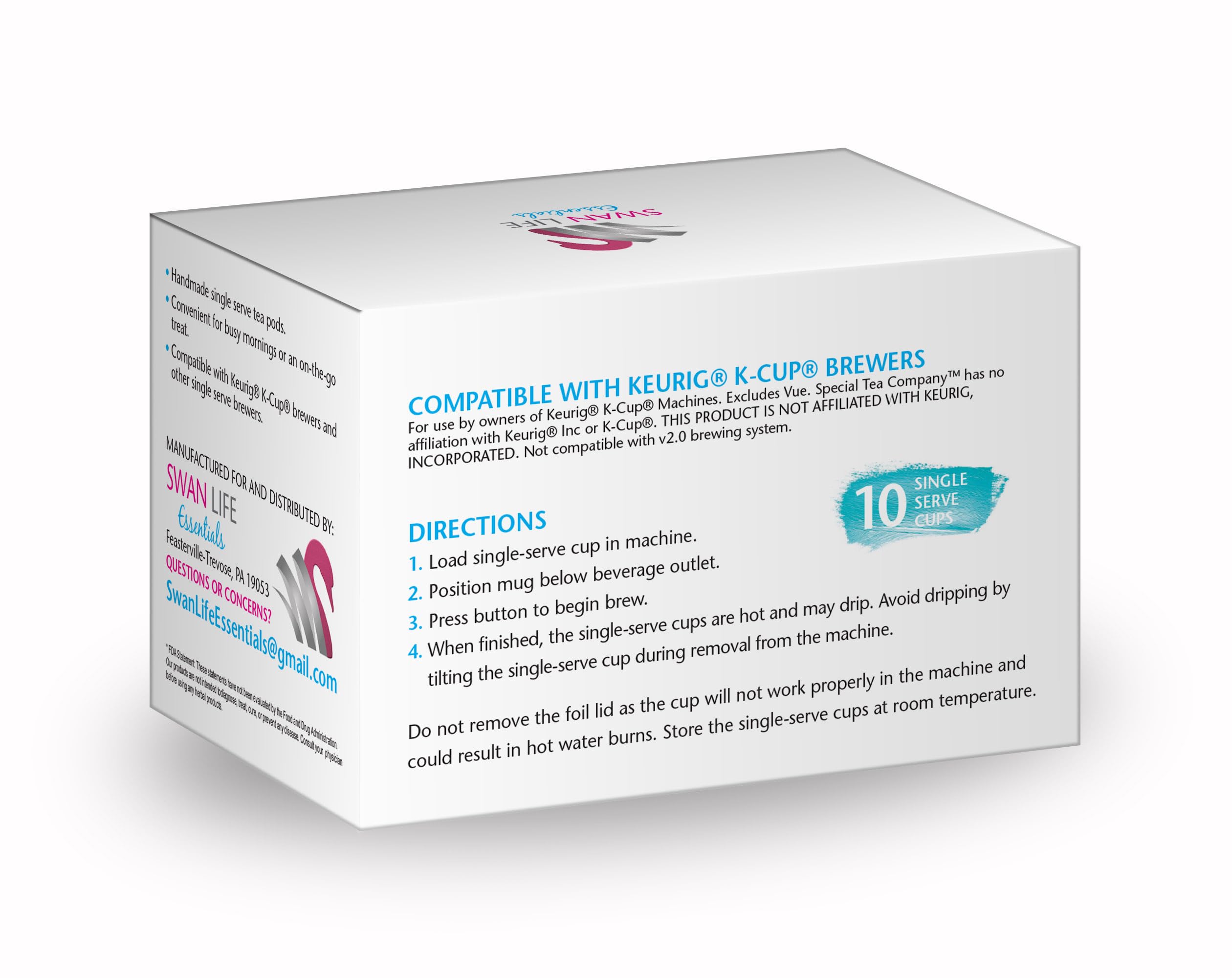 Organic Graviola Soursop Tea K-Cups - 10 Count Box | Natural Sleep Aid, Immune Support | Perfect for Relaxation & Wellness at Home or Office