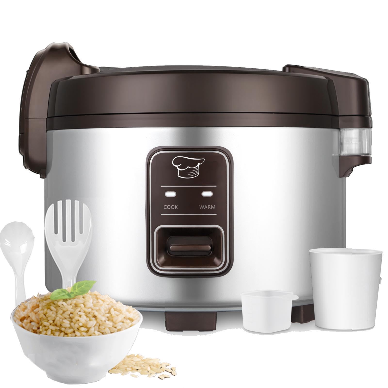 15.8QT Large Commercial Rice Cooker - 84 Cups Cooked / 32 Cups Uncooked - Electric Rice Warmer for 60-70 People - One-Touch Operation - Perfect for Restaurants, Catering & Large Gatherings