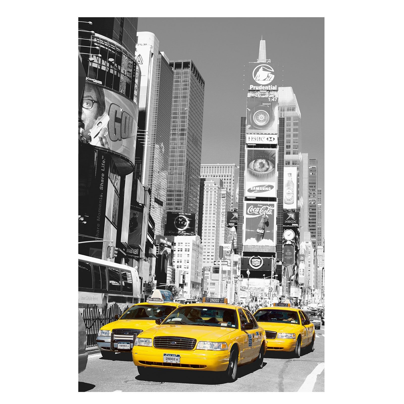 Komar DM650 Times Square Wall Mural - Urban Decor for Living Room