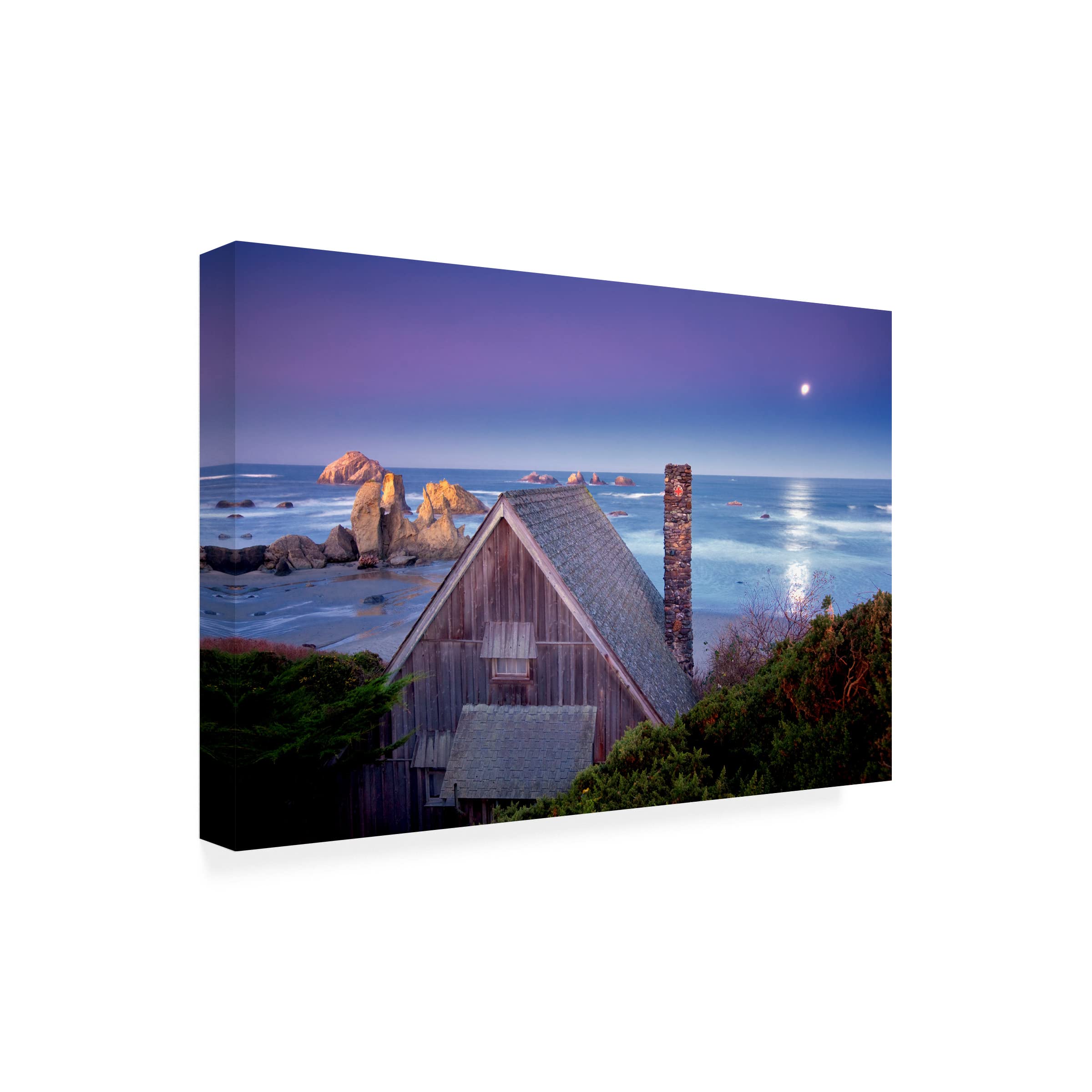 Dennis Frates 'Beach House 1' Canvas Wall Art Print - Coastal Decor for Living Room, Bedroom & Office - Trademark Fine Art Collection