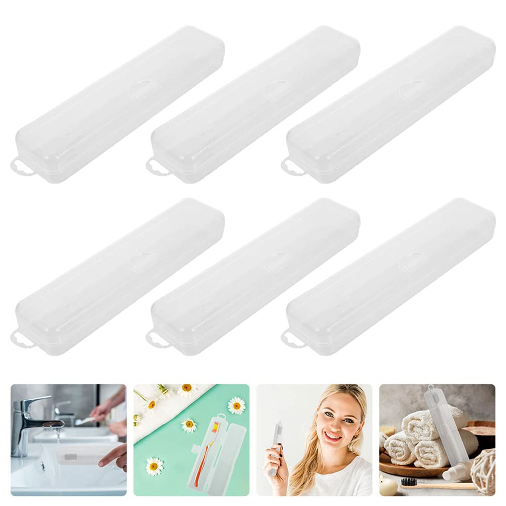 Healifty Clear Travel Toothbrush Case for Electric & Manual Toothbrushes - Portable PP Plastic Toothbrush Holder for Travel, Camping, and Daily Use