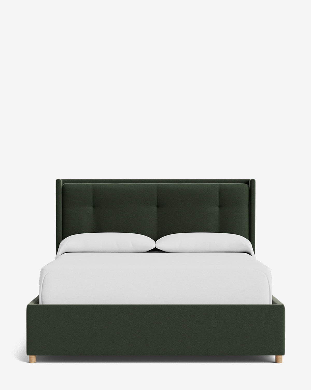 Low Profile Ria Bed Frame with Minimalist Headboard - Perfect for Small Spaces, Modern Bedrooms & Studio Apartments