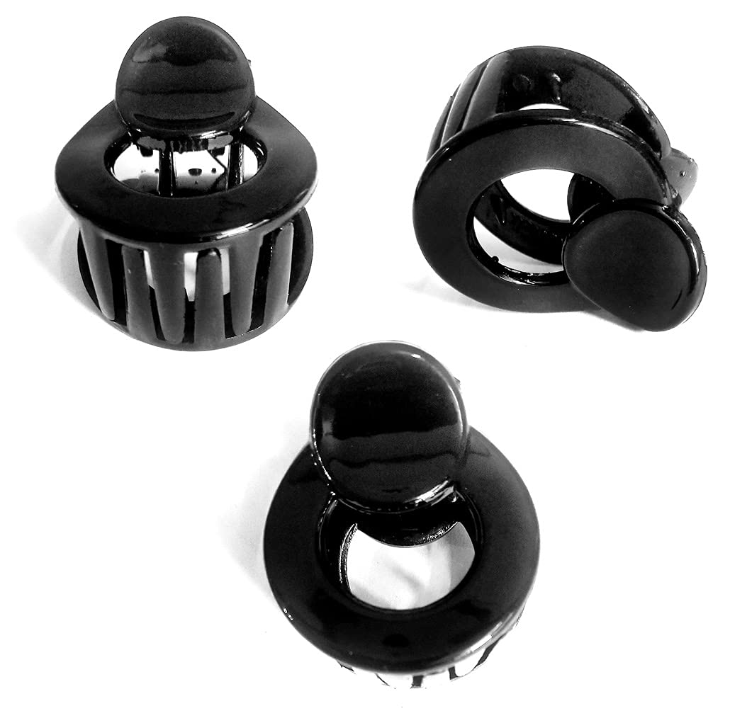 BHARATGAURAV - 6 Pack Black Butterfly Hair Clips & Claw Clutches for Women & Girls - Perfect for School, Work, Parties & Everyday Hairstyles