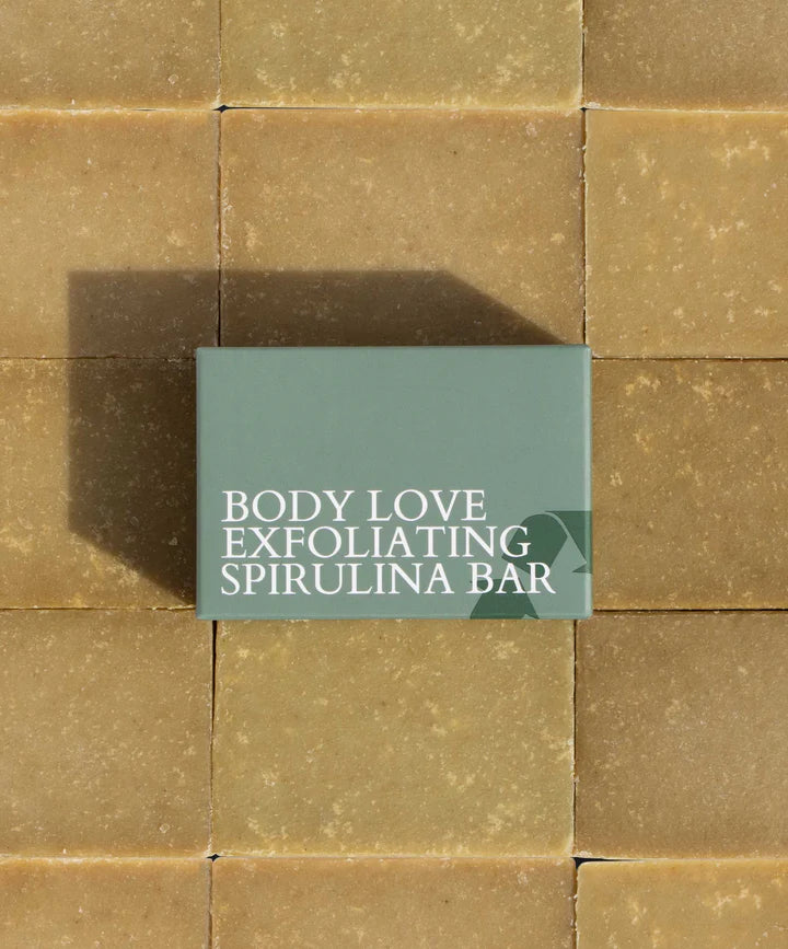 BODY LOVE Exfoliating Spirulina Soap Bar - Natural Skincare for Glowing Skin | Perfect for Daily Cleansing & Spa Days