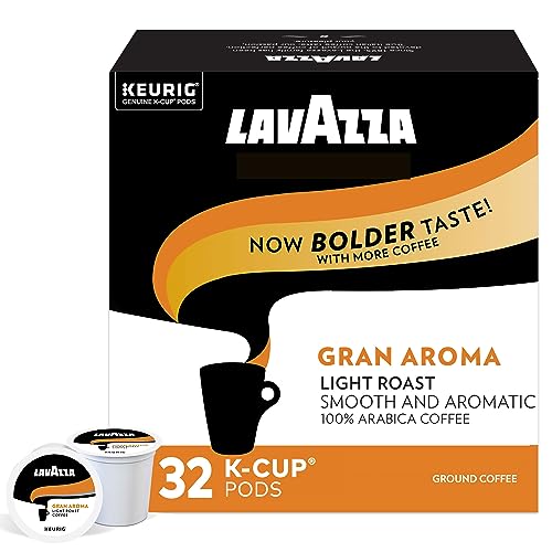 Lavazza Gran Aroma Single-Serve Coffee Pods for Keurig Brewers - 32 K-Cup Pack | Rich Italian Espresso Blend for Home & Office Coffee Makers
