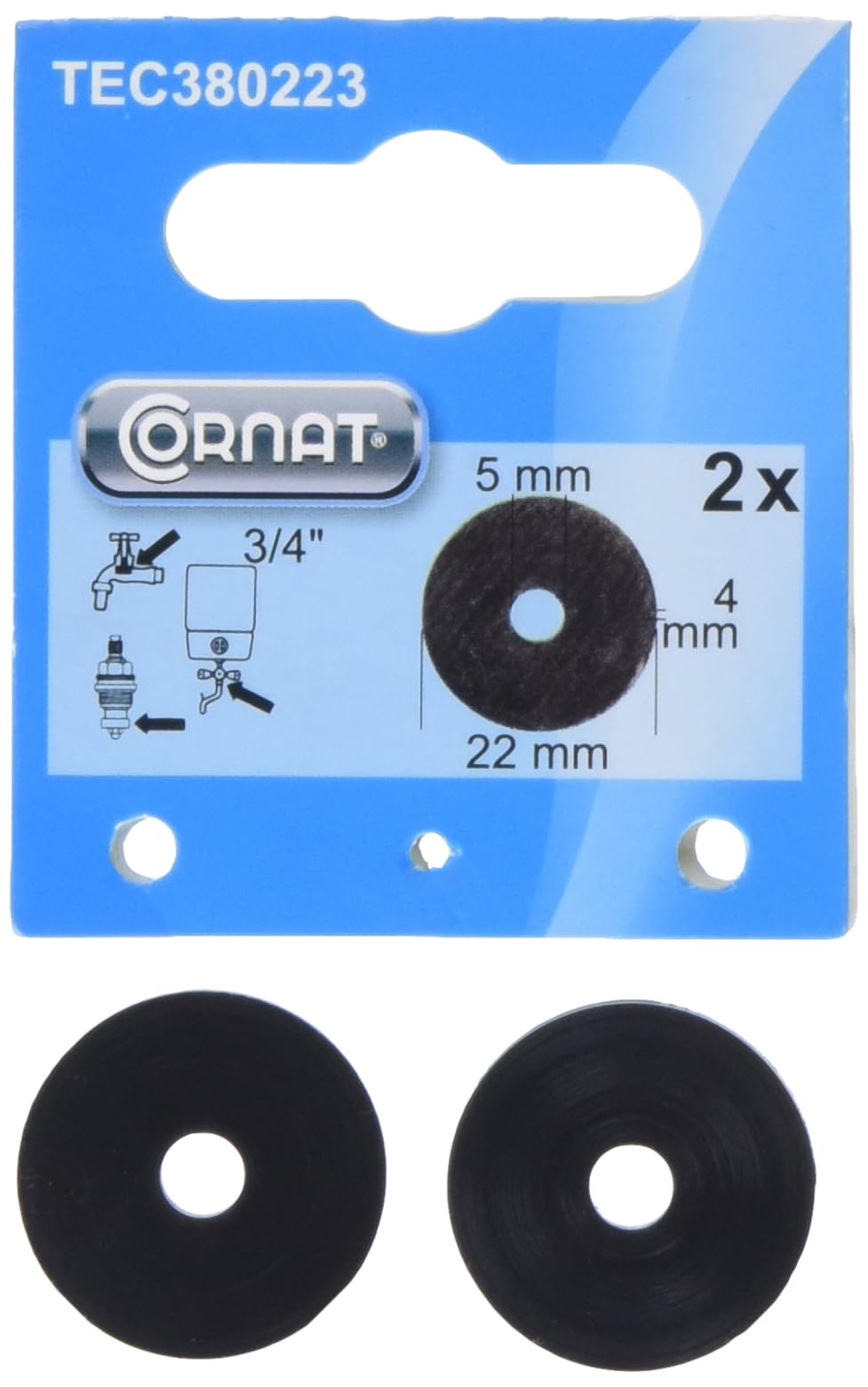 22mm Assortment of Tap Plates - TEC380223 | Durable Metal Washers for Plumbing, Automotive & DIY Projects | Perfect for Leak Prevention & Pipe Connections