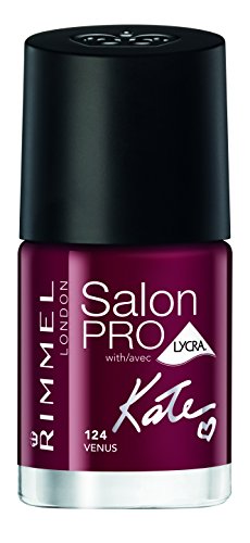 Rimmel Salon Pro with Lycra By Kate Nail Polish - 124 Venus, 0.4 Fl Oz - Long-Lasting, High-Shine Nail Color for Salon-Quality Manicures at Home