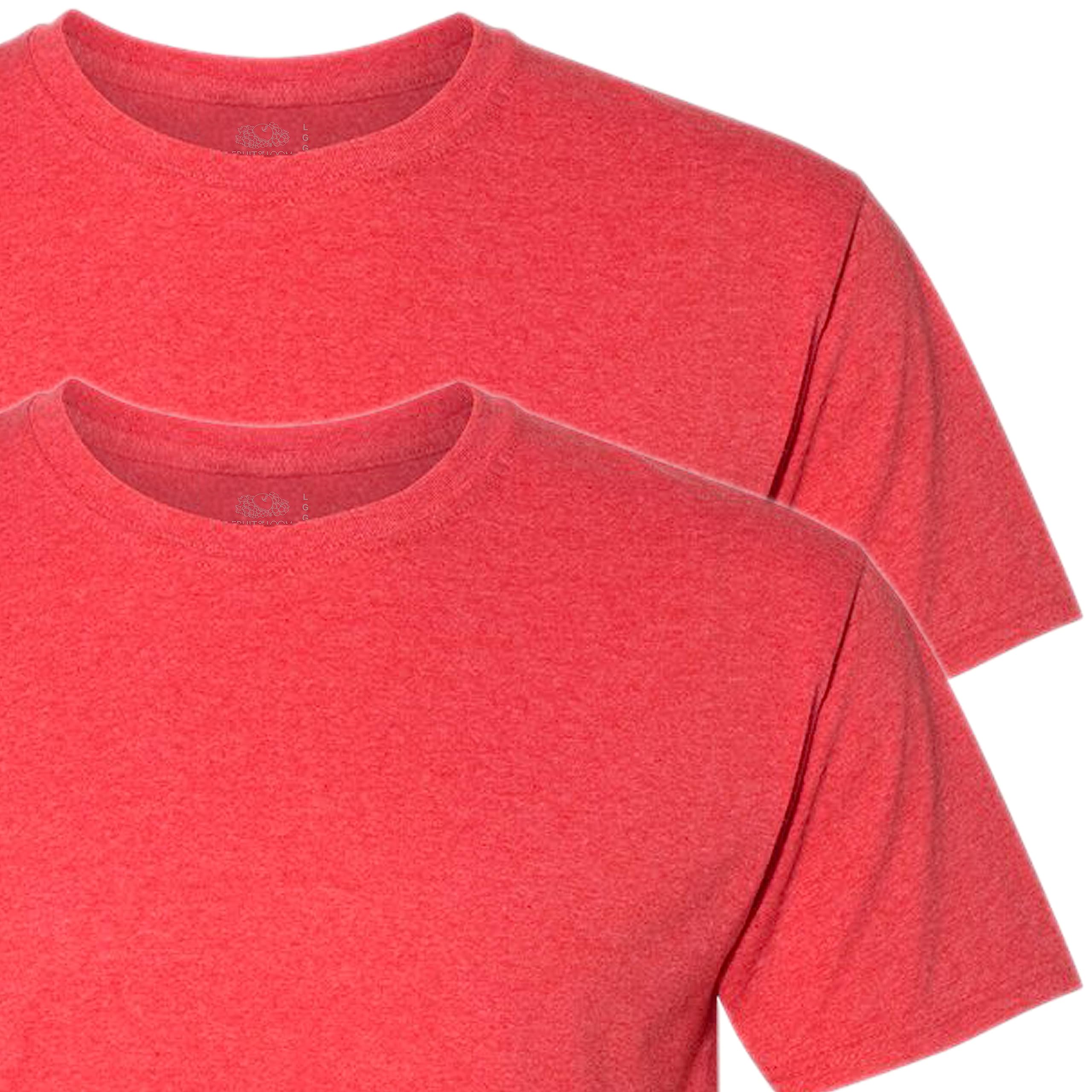 Fruit of the Loom Men's Lightweight Cotton Crew Neck T-Shirts Multipack - 5 Pack Soft Breathable Undershirts for Everyday Wear, Gym & Casual Outfits