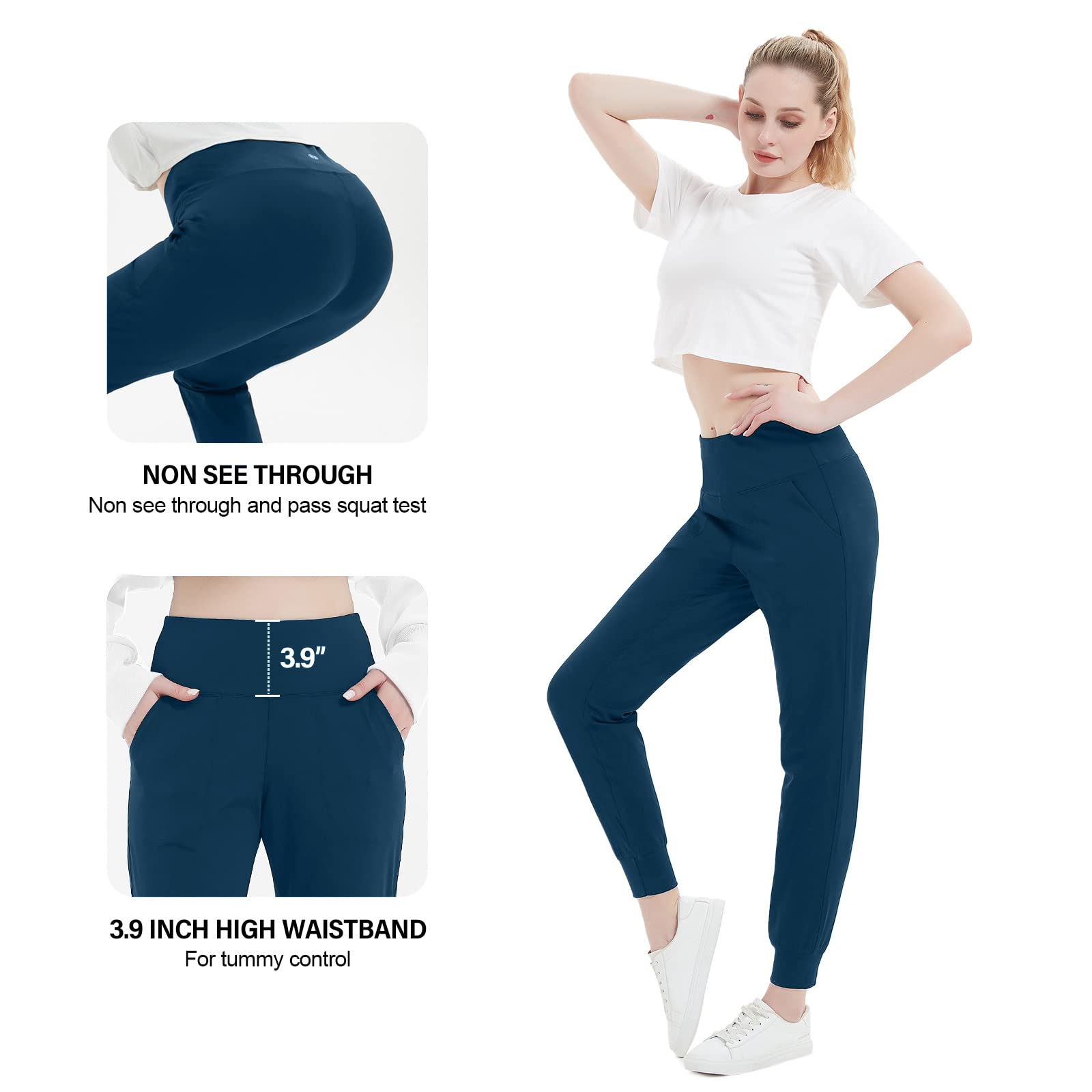 Women's Lightweight Joggers Pants - Athletic Running Sweatpants with Pockets, Tapered Casual Lounge Pants for Workout, Yoga, Gym & Everyday Wear