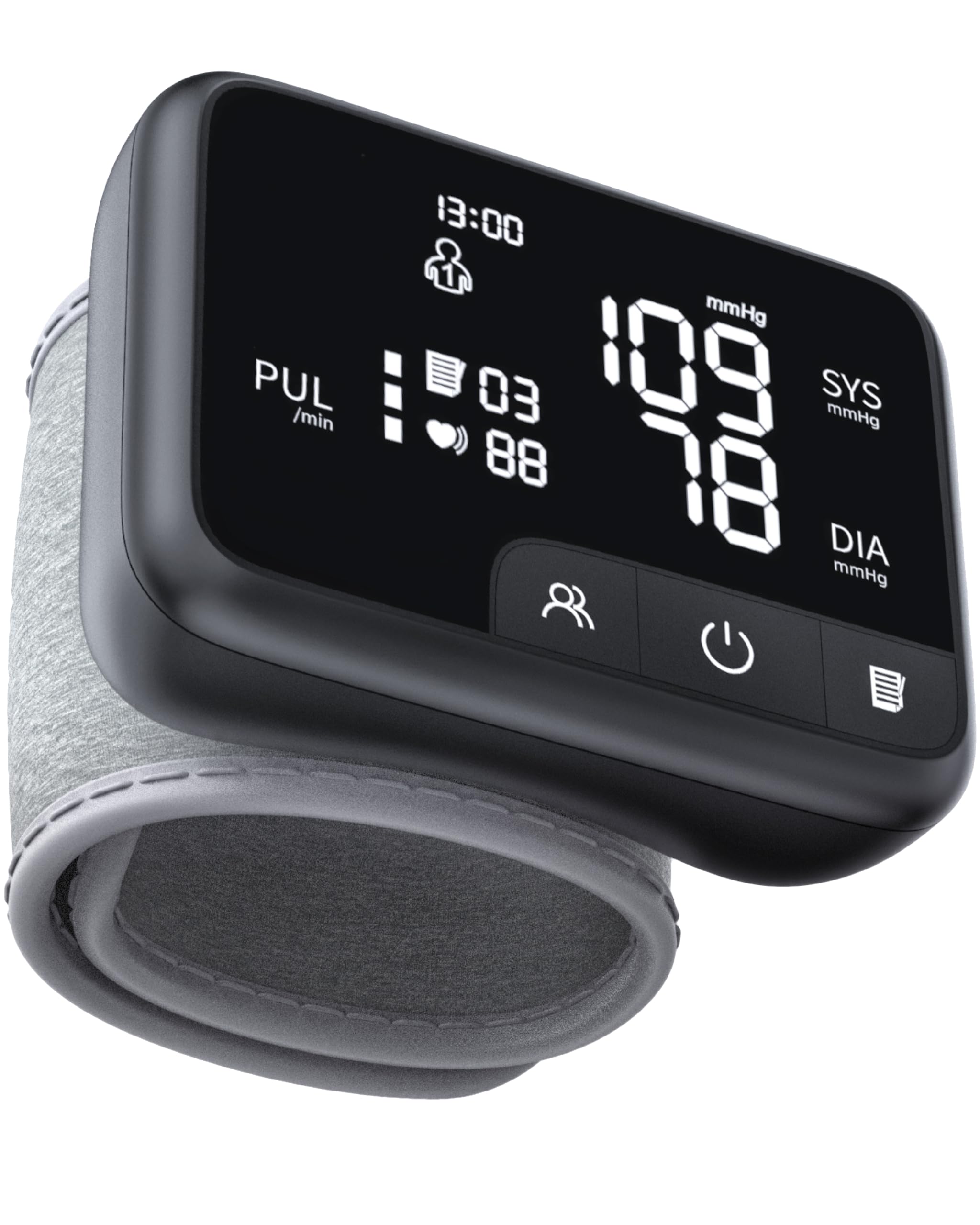 2024 New Digital Automatic Wrist Blood Pressure Monitor with Voice & Large LCD Display - Portable BP Machine with Batteries & Carrying Case - Perfect for Home Use, Travel & Health Monitoring