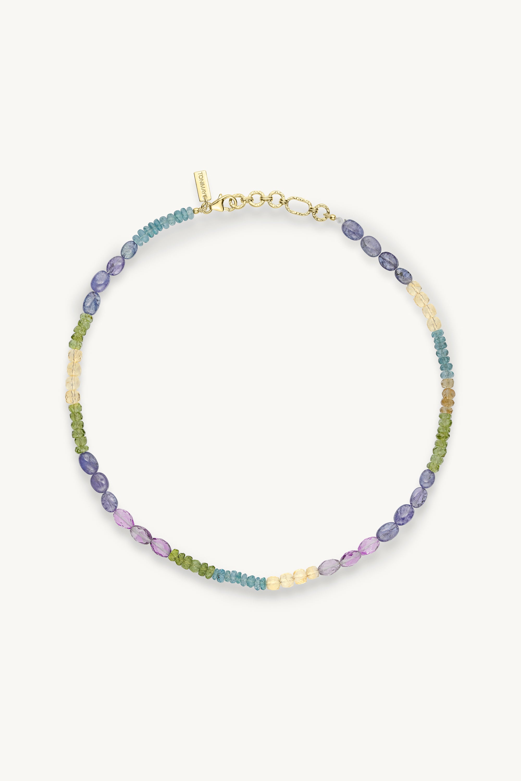 Azul Gold Beaded Necklace for Women - 18K Gold Plated Elegant Layering Chain Jewelry - Perfect for Weddings, Parties & Everyday Wear