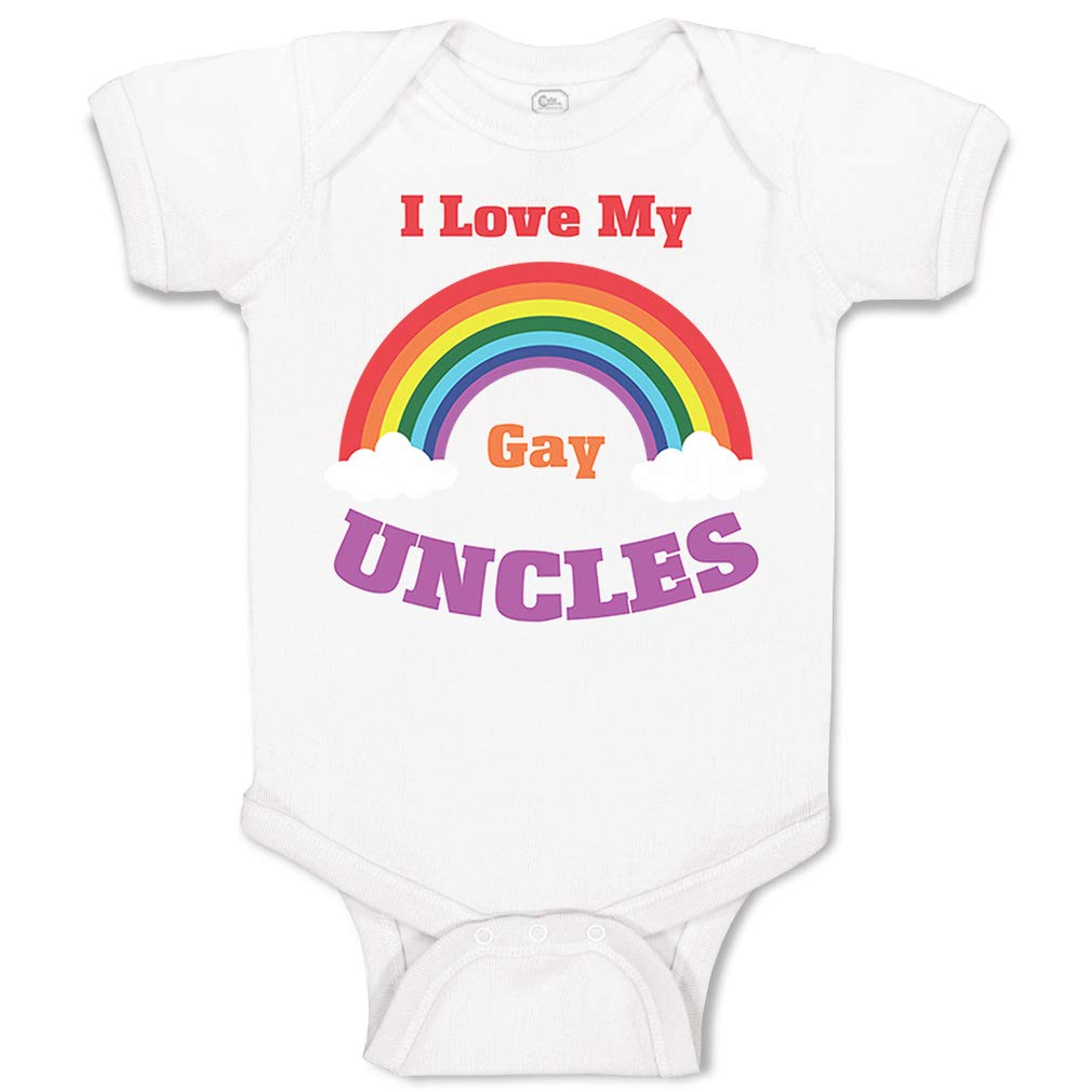 Custom Baby Bodysuit - Funny 'I Love My Gay Uncles' Cotton Onesie for Boys & Girls | Perfect for Pride Events, Family Gatherings & LGBTQ+ Celebrations