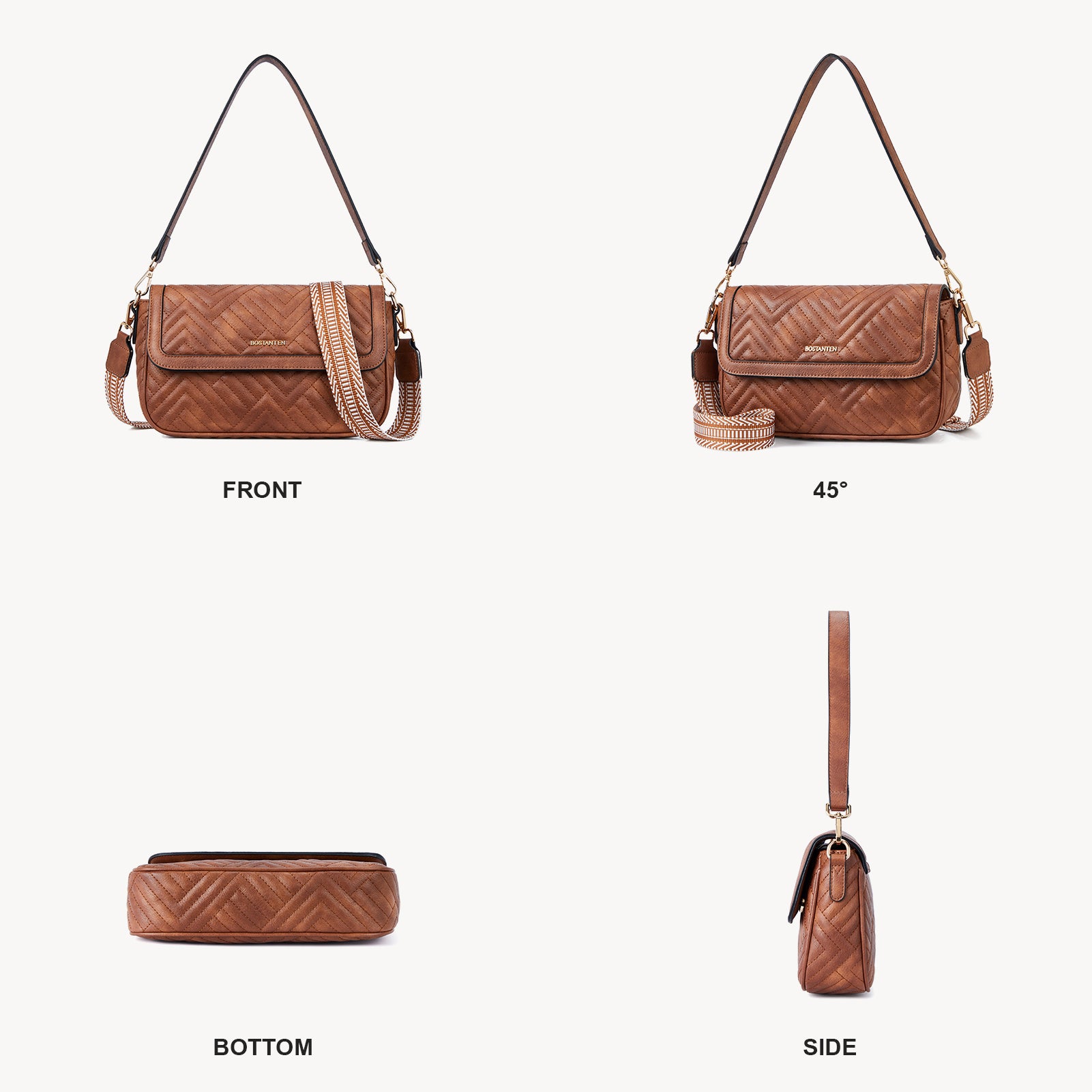 Kweli Quilted Vegan Leather Crossbody Purse for Women - Stylish & Cruelty-Free Handbag for Everyday Use, Work, and Travel