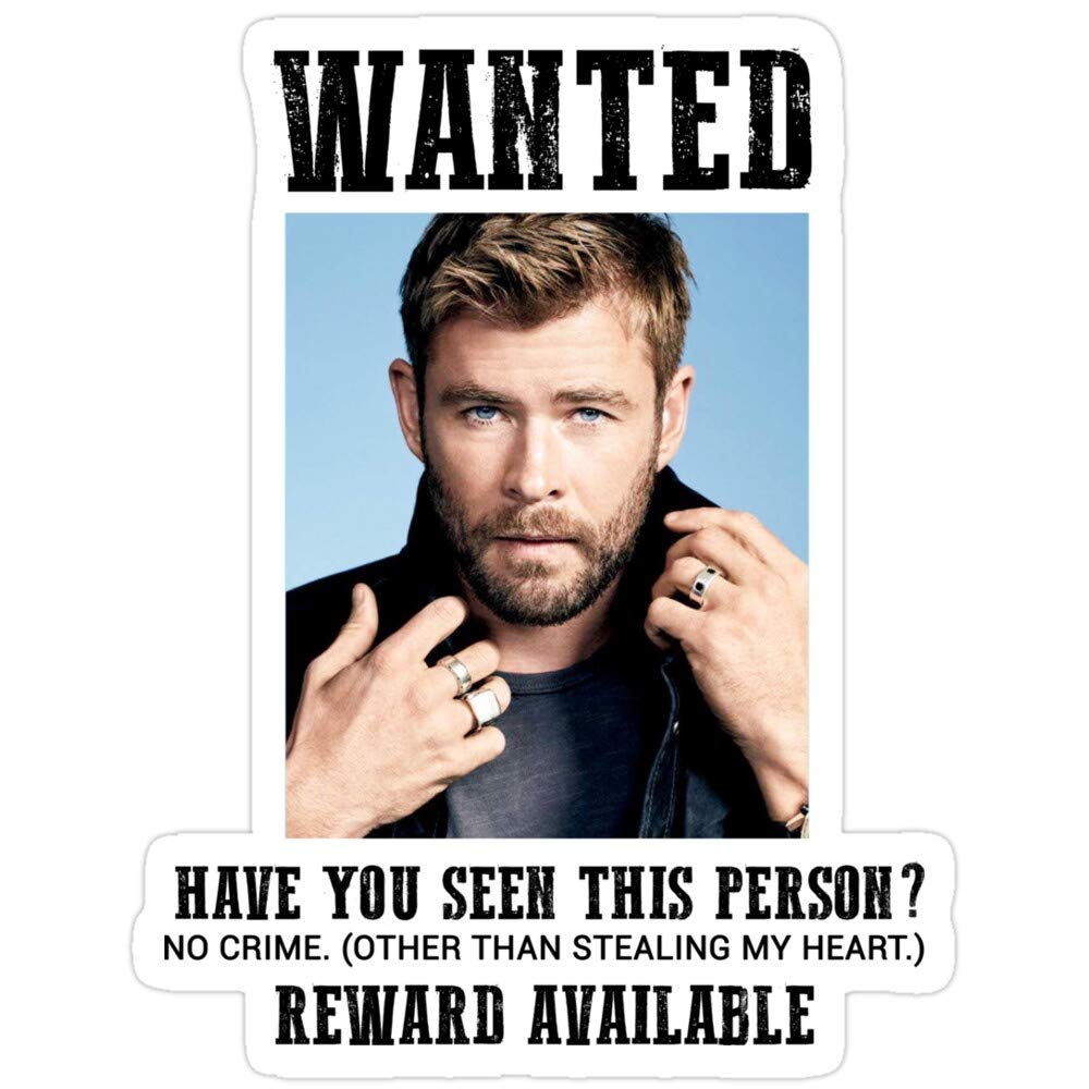 3 Pack Chris Hemsworth Vinyl Stickers - Funny Decals for Laptop, Phone, Car, Guitar & Fridge | Perfect for Marvel Fans, Office Decor & Personalizing Devices