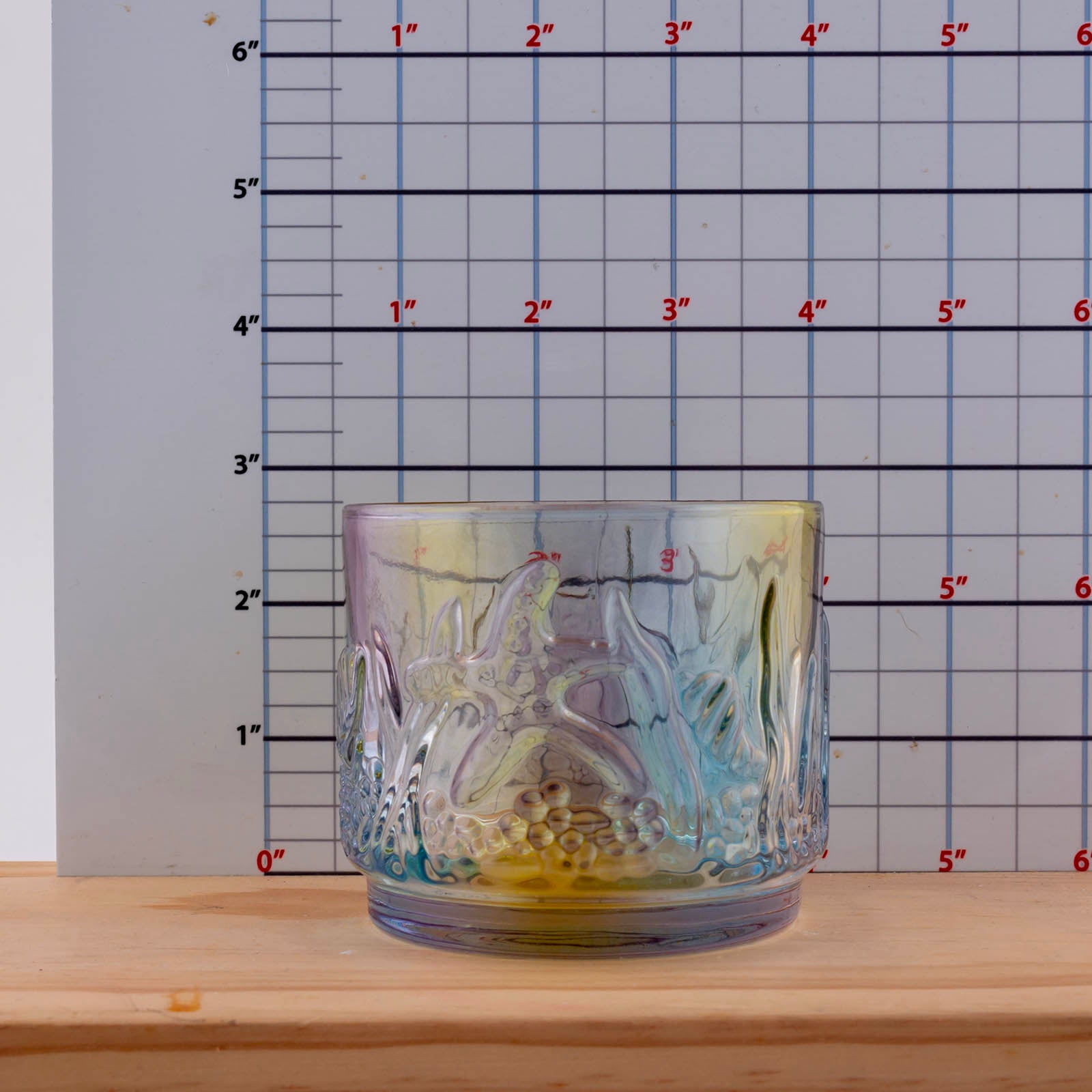 BarConic® Stackable Rocks Glass - 7.5oz Ocean Design Whiskey Tumbler for Cocktails, Bourbon & Scotch - Perfect for Home Bars, Parties & Gifts