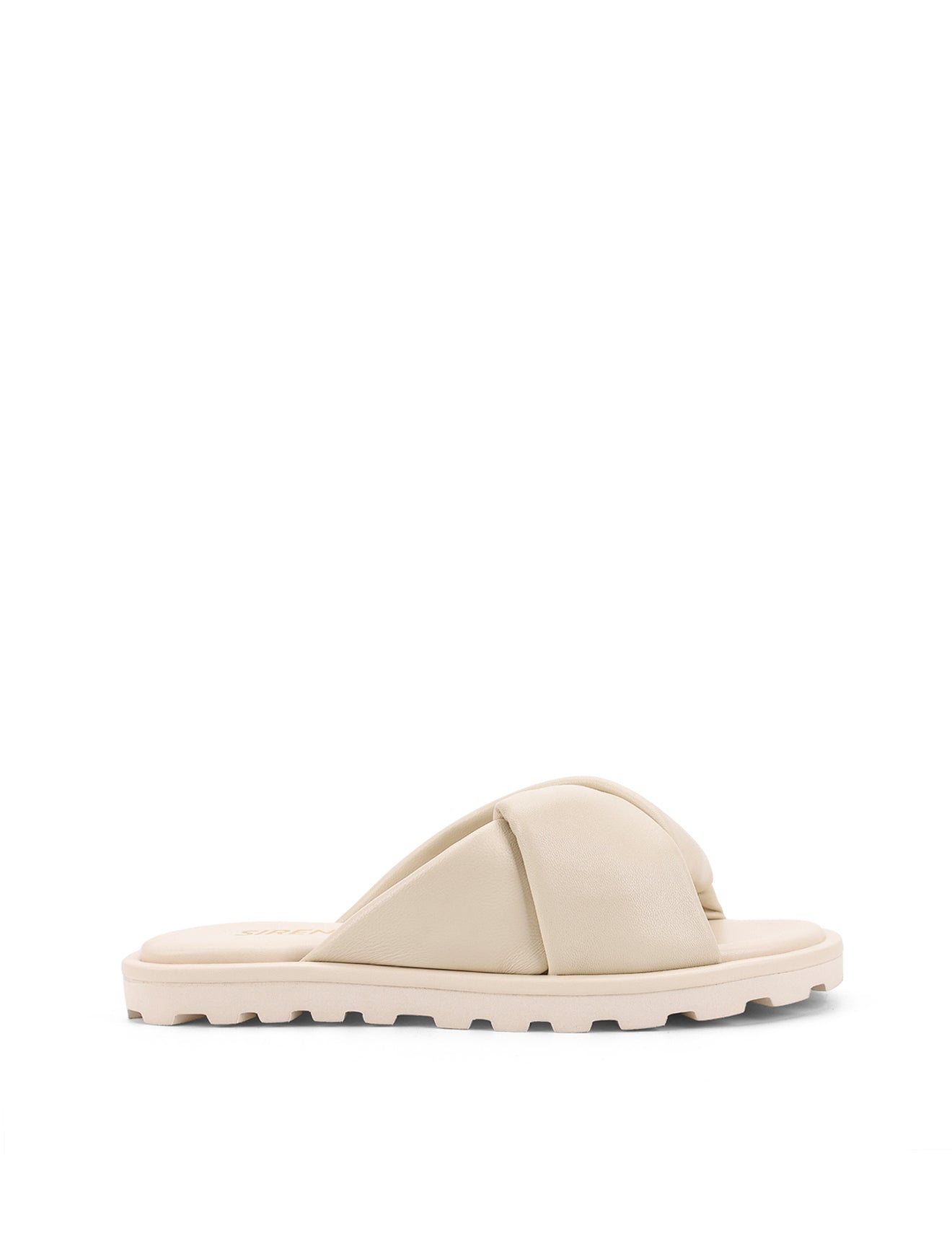 Westy Puffy Slides - Beige Leather Comfortable Slippers for Men & Women - Perfect for Home, Spa, and Indoor Relaxation