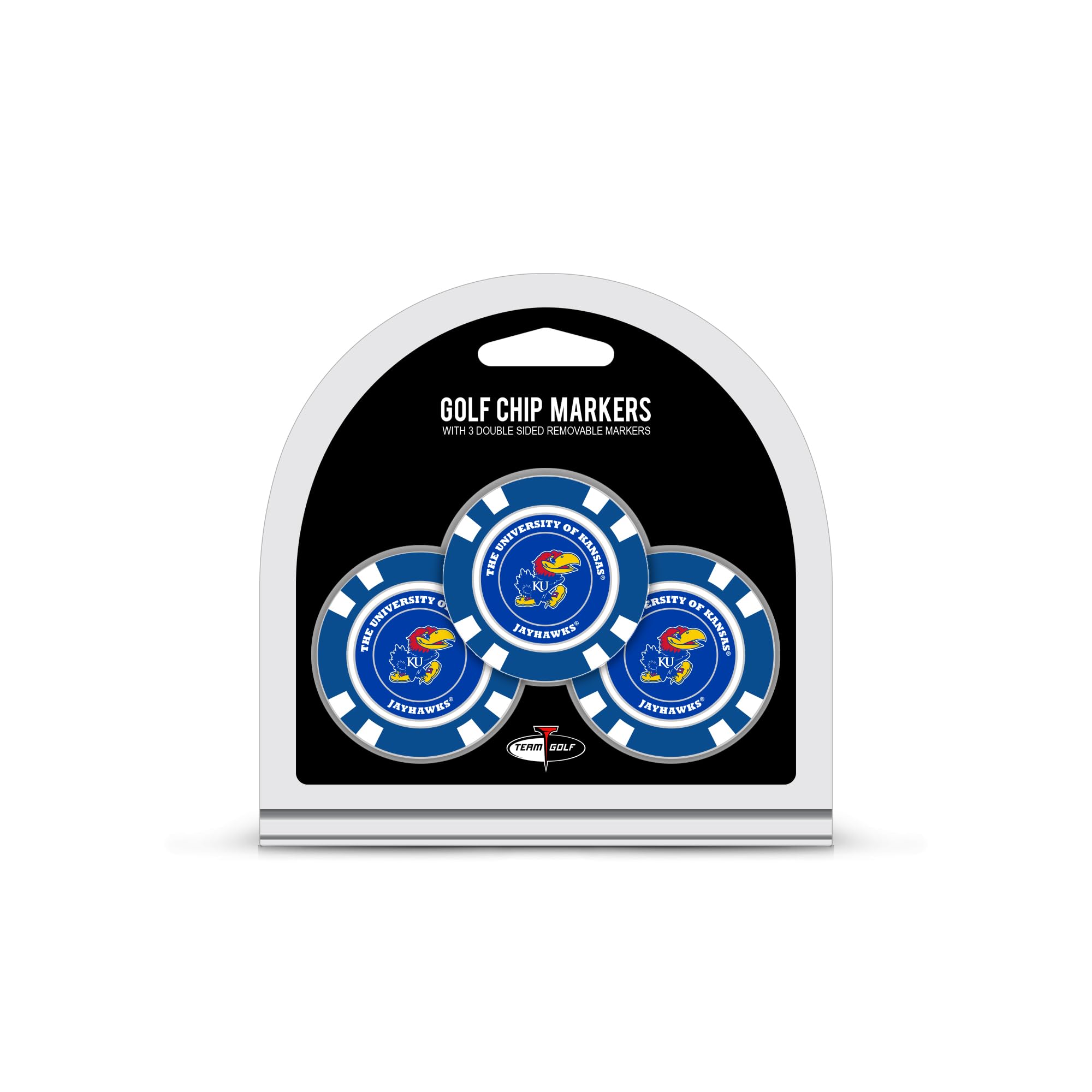 NCAA Poker Chip Golf Ball Markers - Double-Sided Enamel Team Logo Markers for Golfers | Perfect for College Football & Golf Tournaments, Game Day Gifts