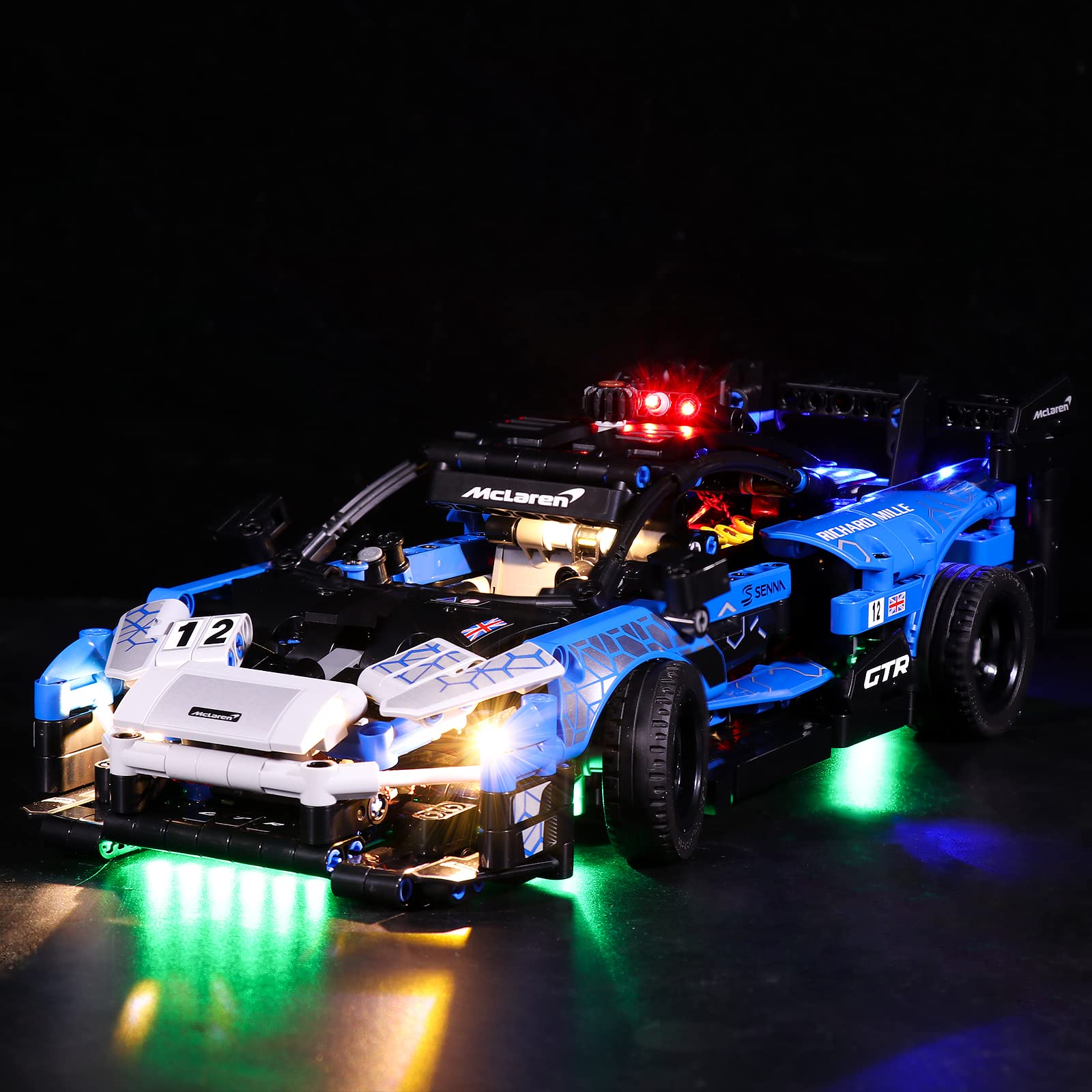 Upgraded LED Lighting Kit for Lego Technic McLaren Senna GTR 42123 - Compatible with Lego Technic Building Sets (Lego Set Not Included) - Perfect for Night Displays, Model Car Shows & Collector Showcases