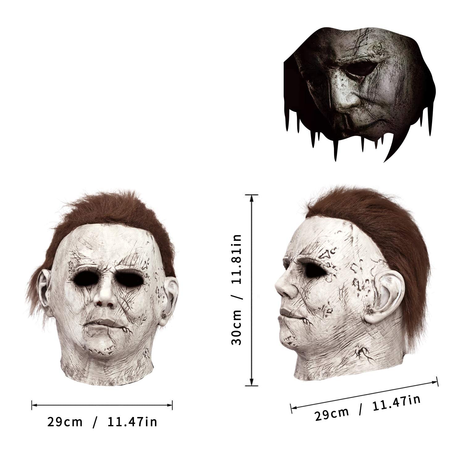Beita Michael Myers Halloween Mask - Scary Horror Costume Mask for Adults - Perfect for Halloween Parties, Cosplay & Horror Movie Nights